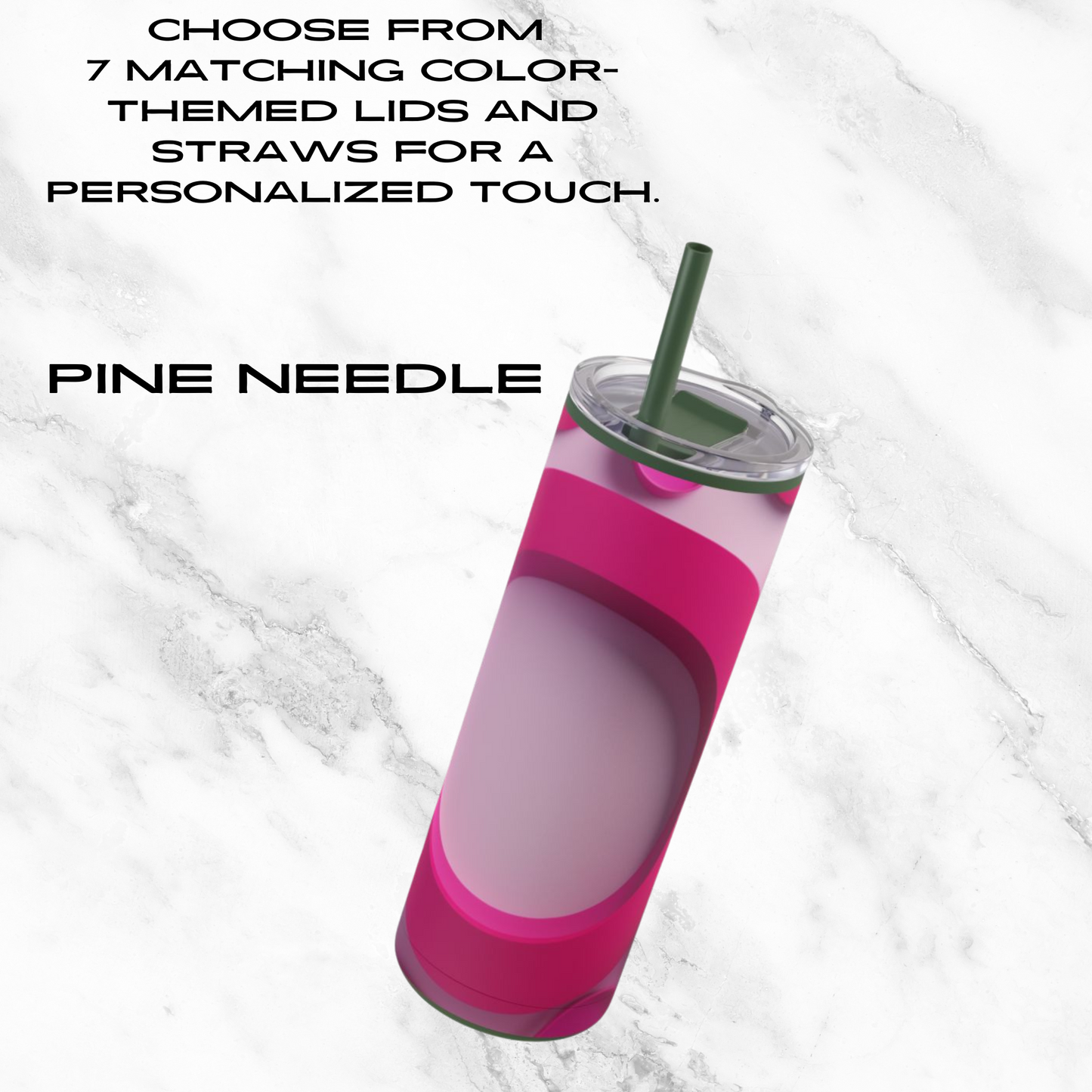 Fuchsia Fusion 20oz Skinny Tumbler - With Straw