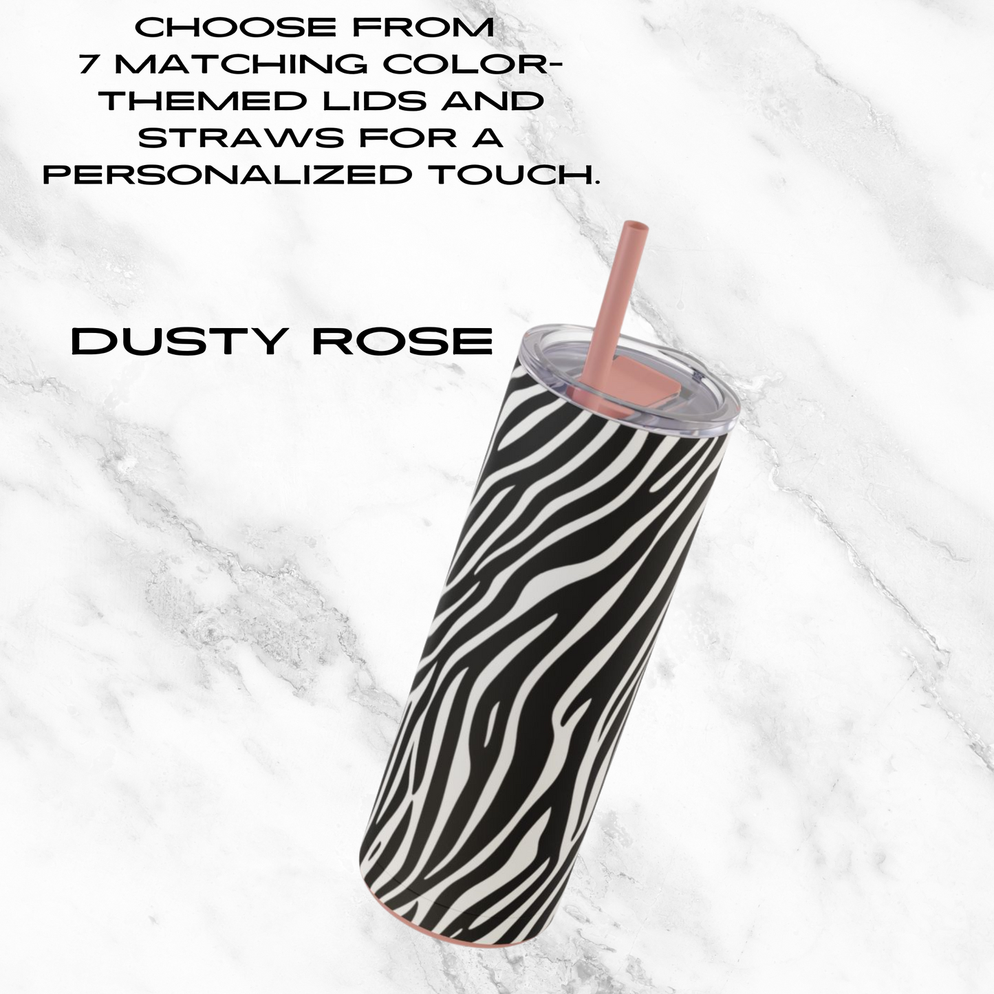 Zebra Zen 20oz Skinny Tumbler - With Straw