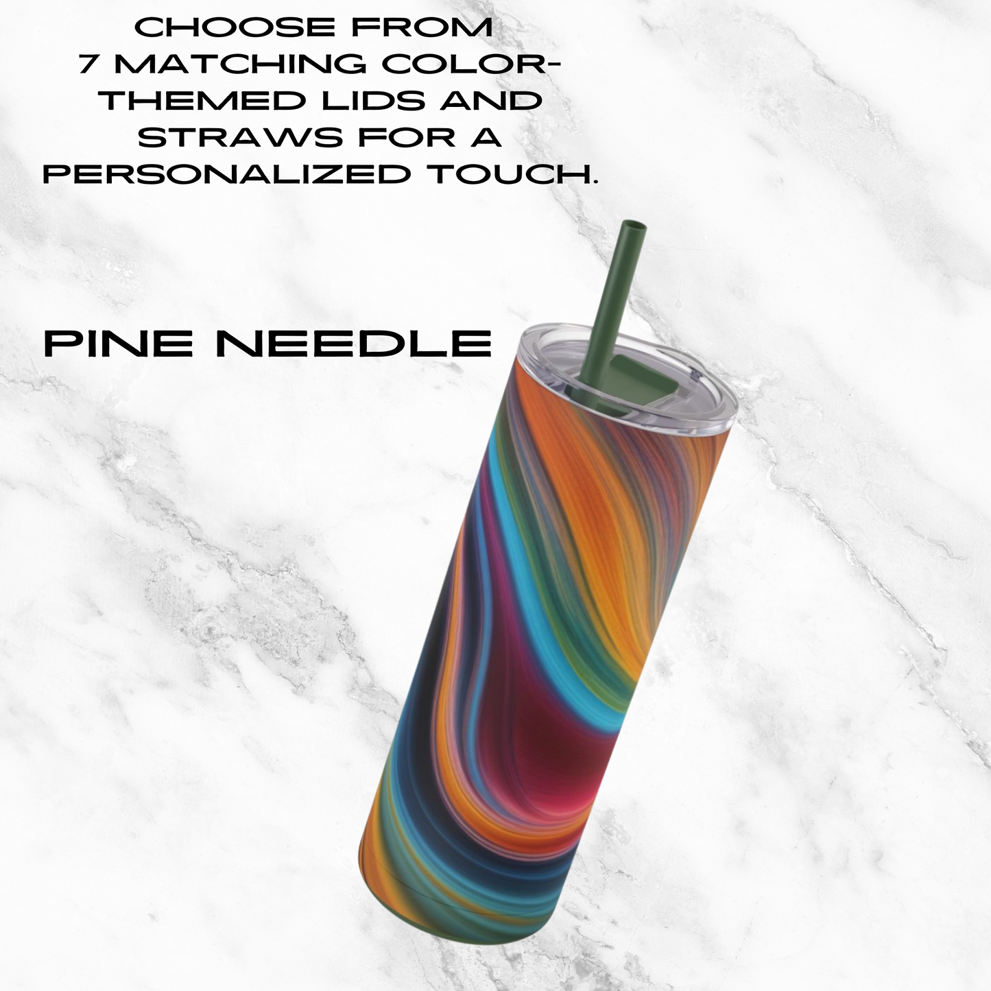 Cosmic Waves 20oz Skinny Tumbler - With Straw