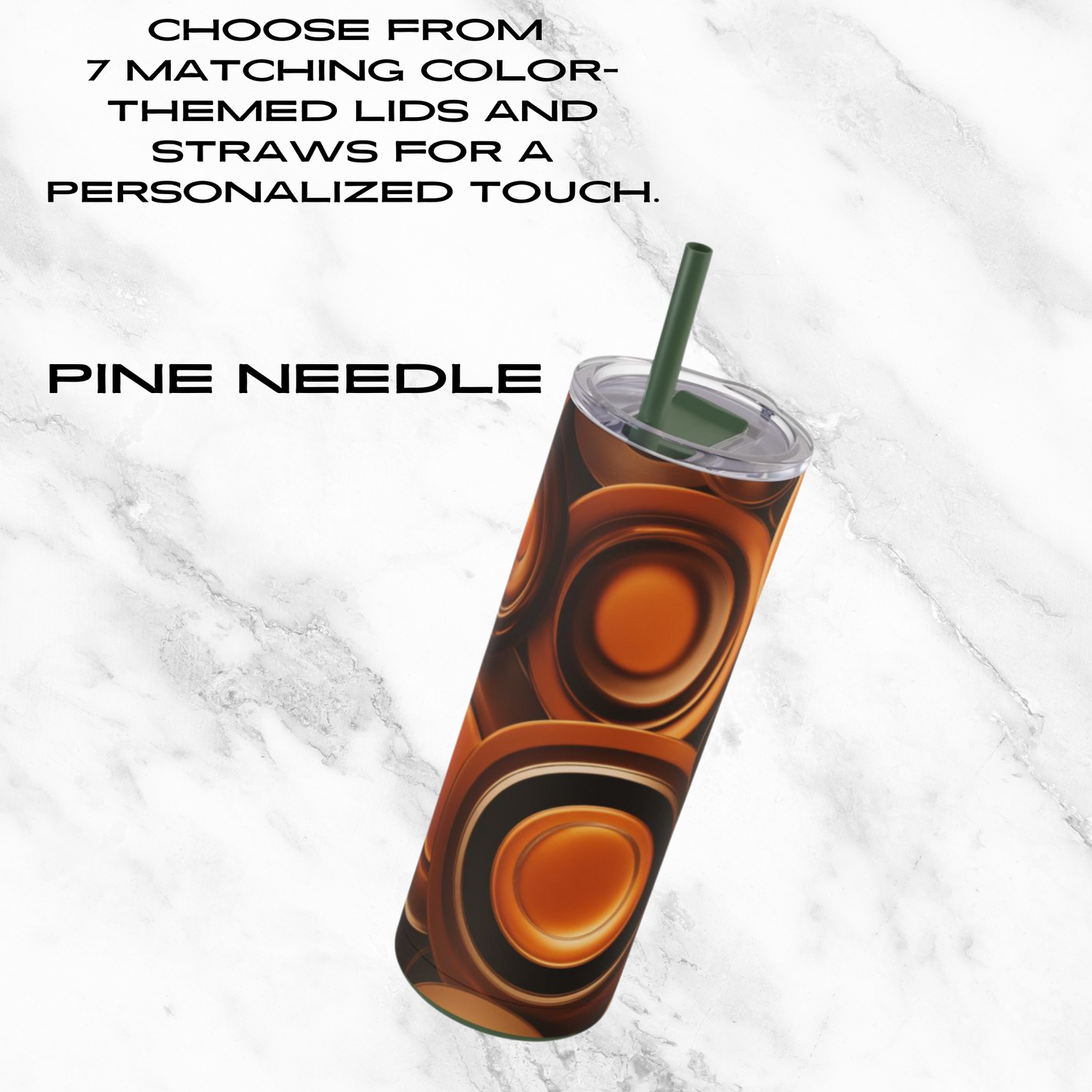 Amber Echo 20oz Skinny Tumbler - With Straw