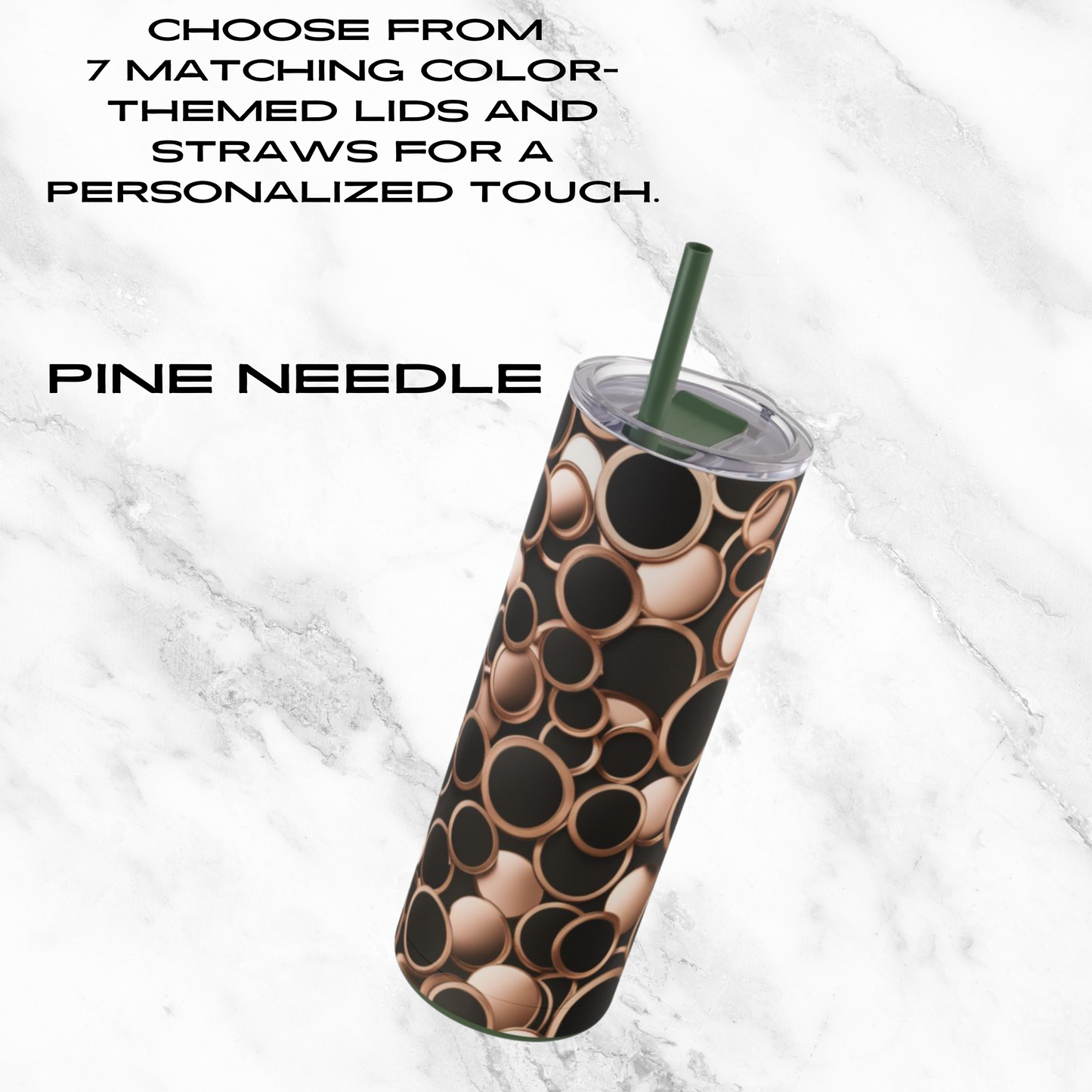 Copper Chic 20oz Skinny Tumbler - With Straw