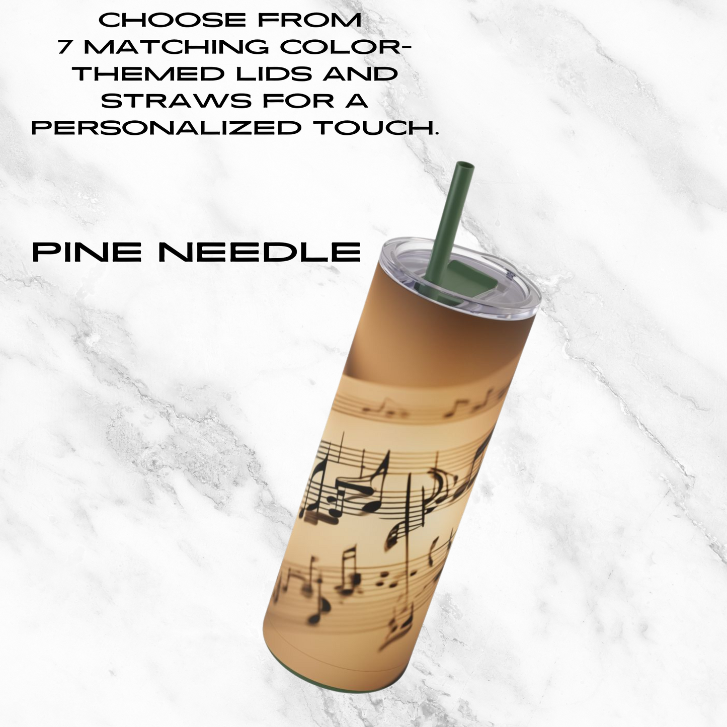 Harmonic Script 20oz Skinny Tumbler - With Straw