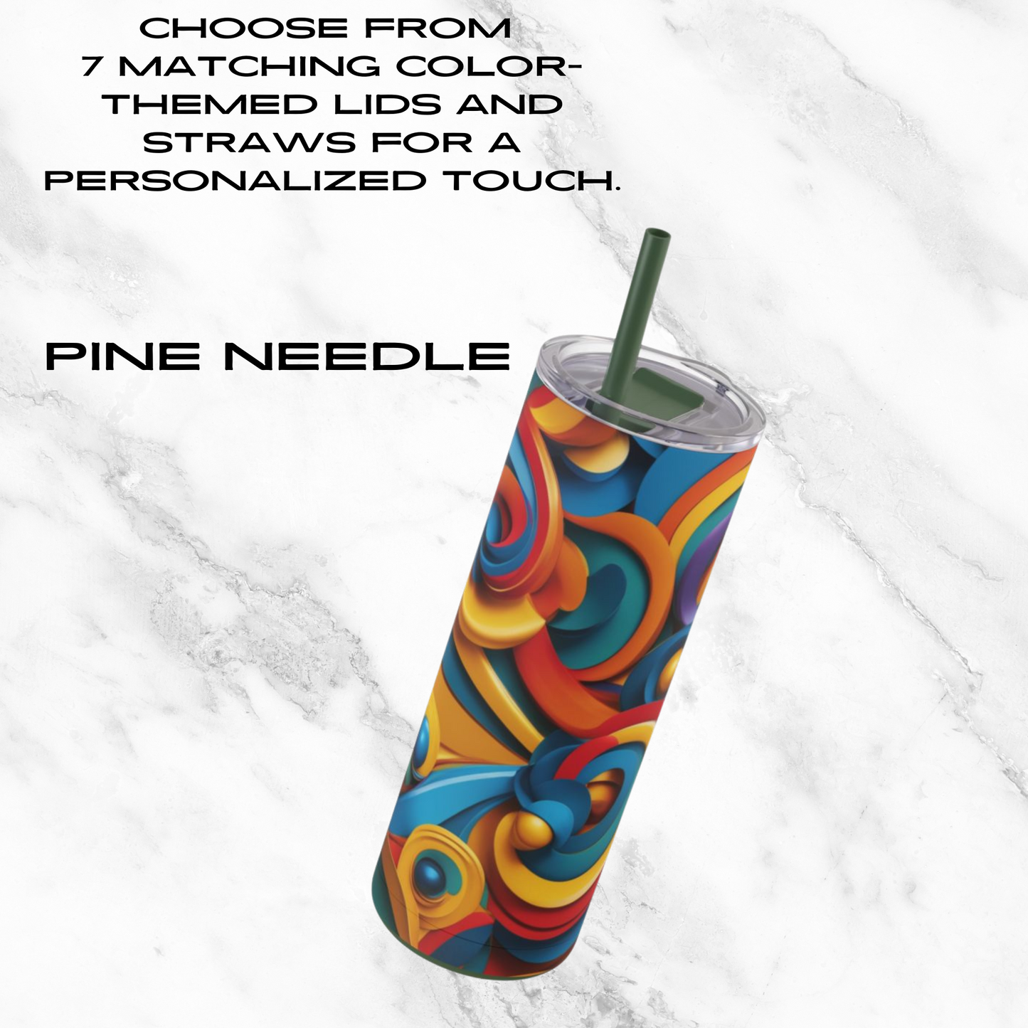 Swirl Fiesta 20oz Skinny Tumbler - With Straw