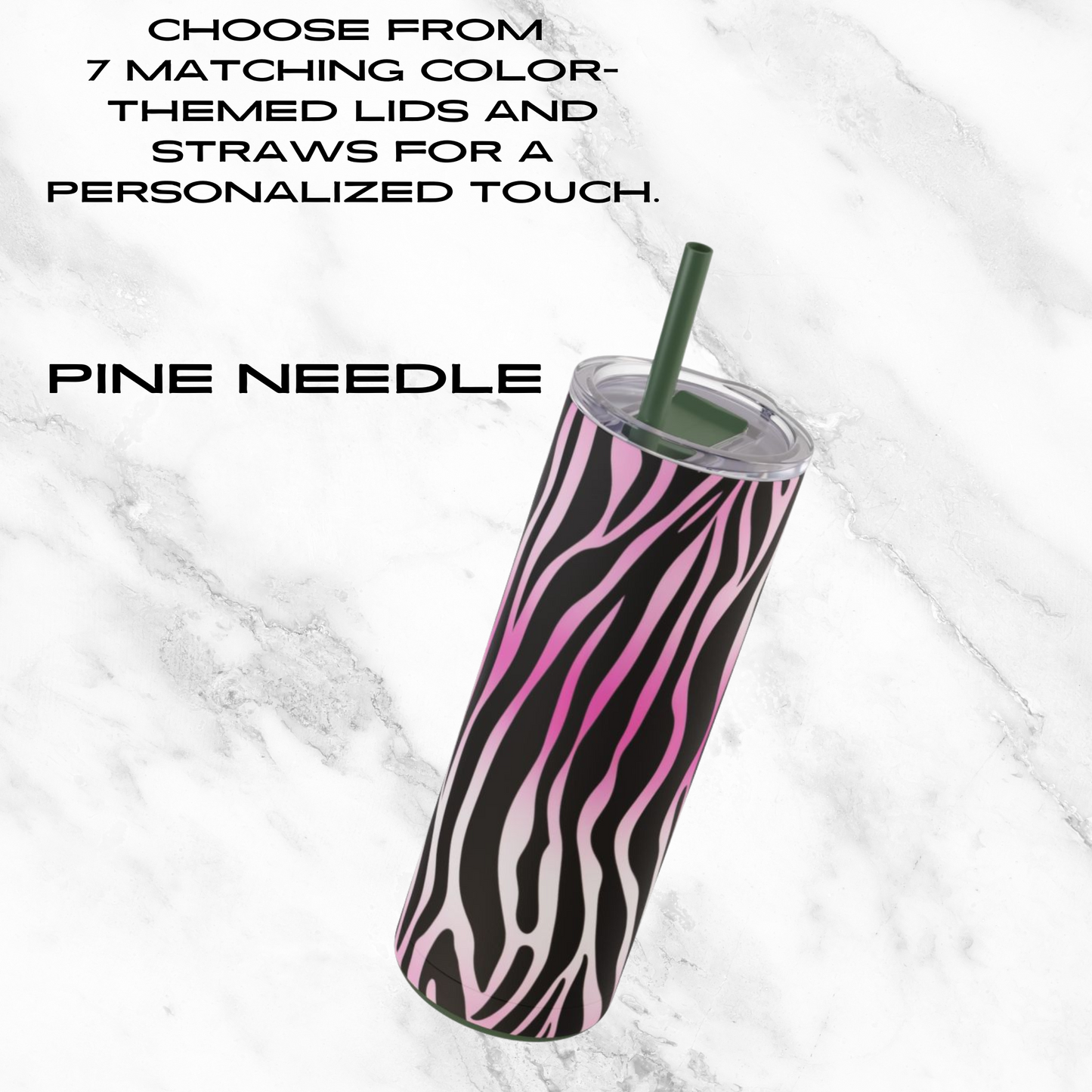 Electric Stripes 20oz Skinny Tumbler - With Straw