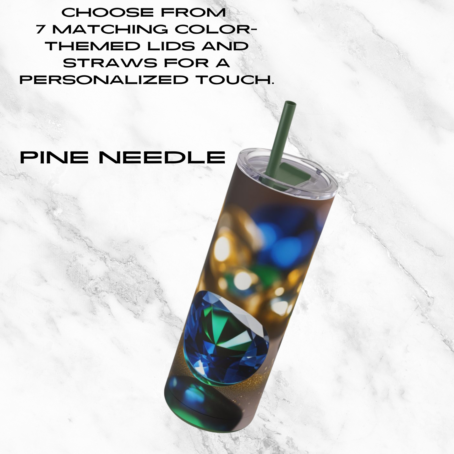 Sapphire Glow 20oz Skinny Tumbler - With Straw