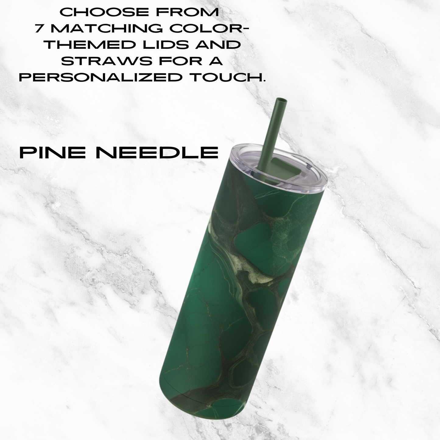 Emerald Web 20oz Skinny Tumbler - With Straw