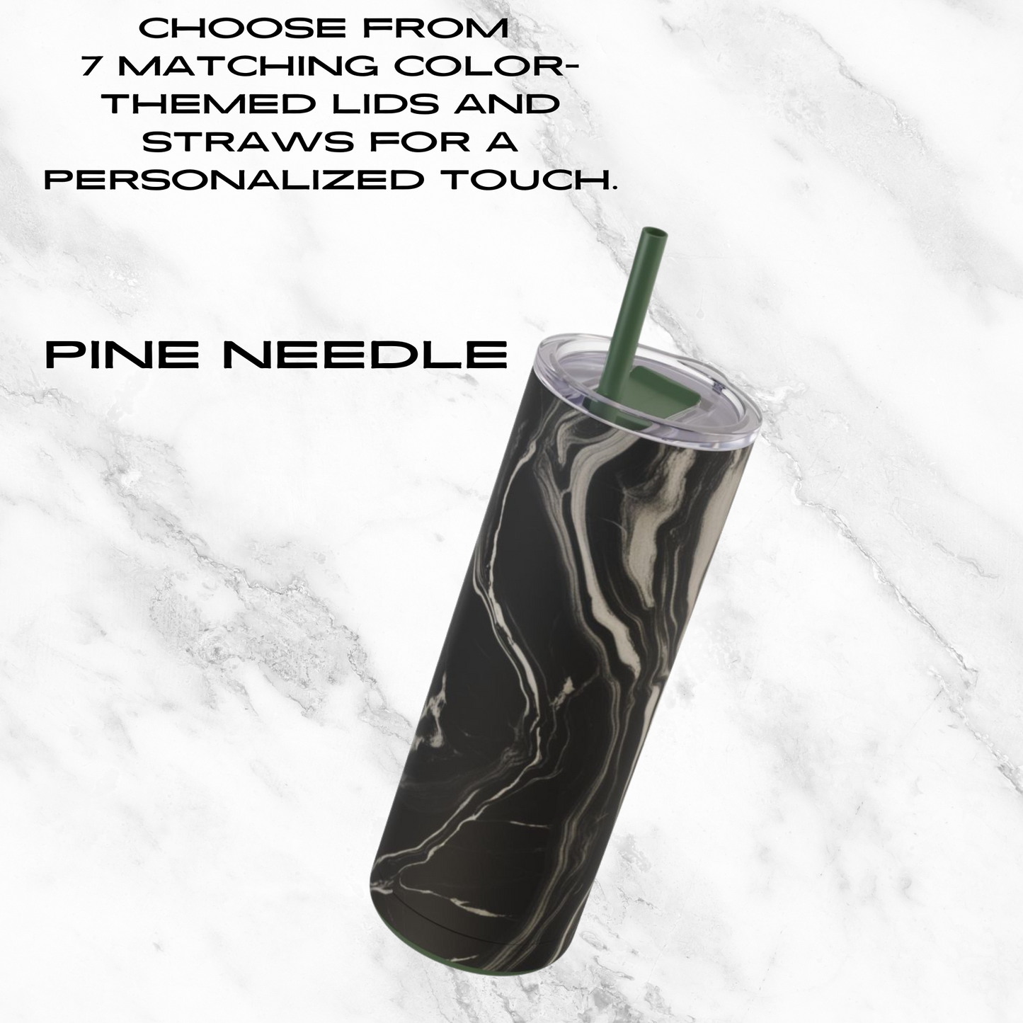 Onyx Flow 20oz Skinny Tumbler - With Straw