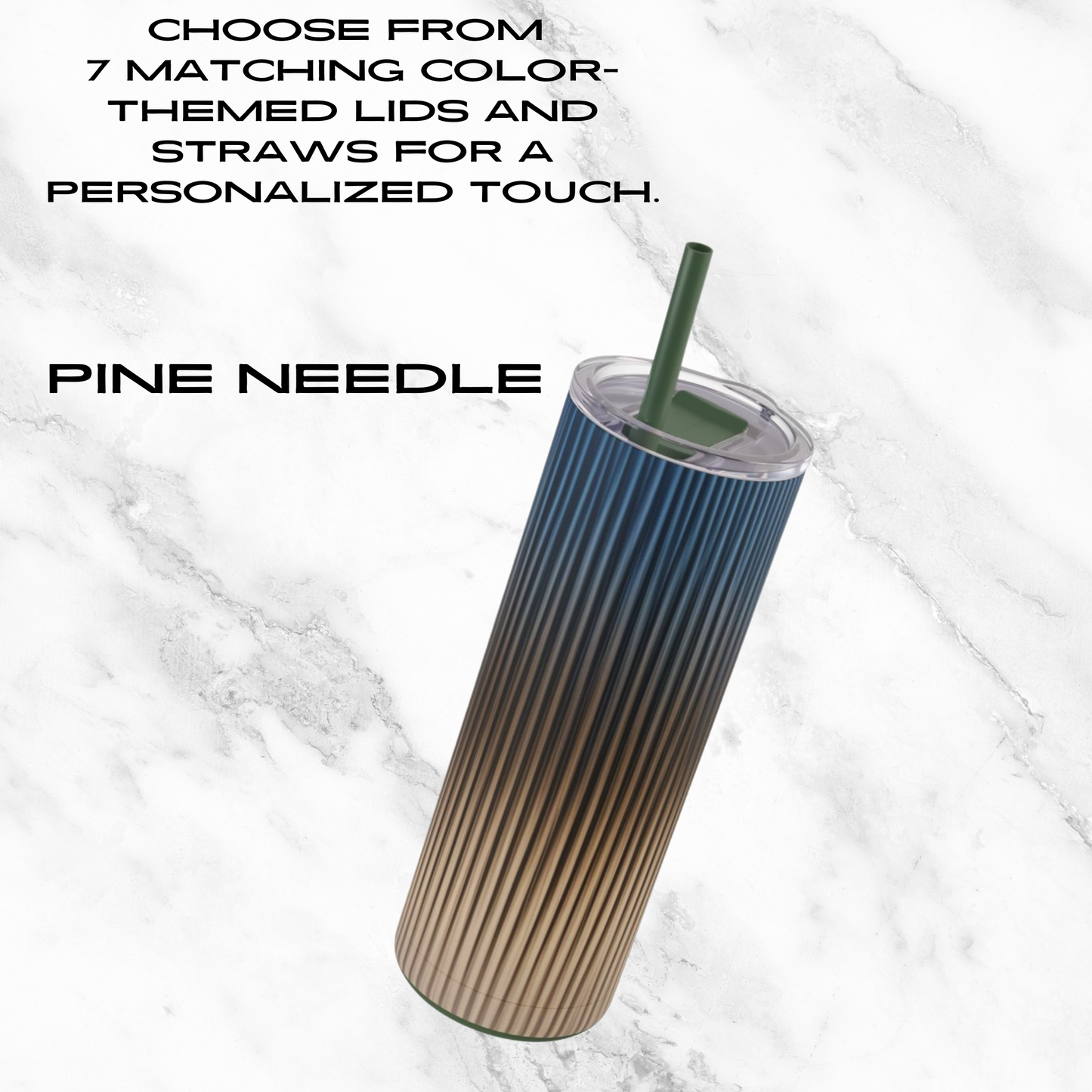 Ocean Bronze 20oz Skinny Tumbler - With Straw