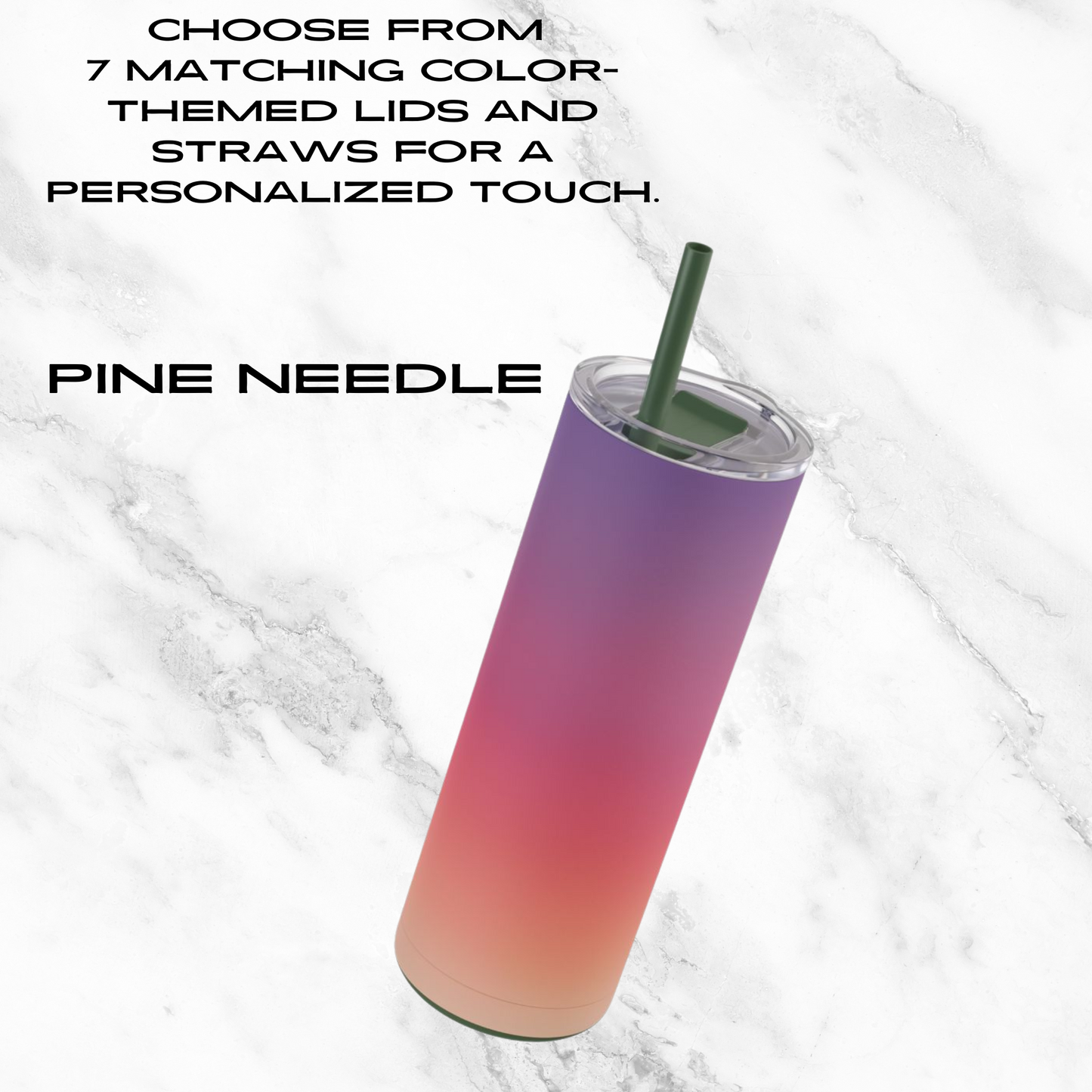 Sunset Haze 20oz Skinny Tumbler - With Straw