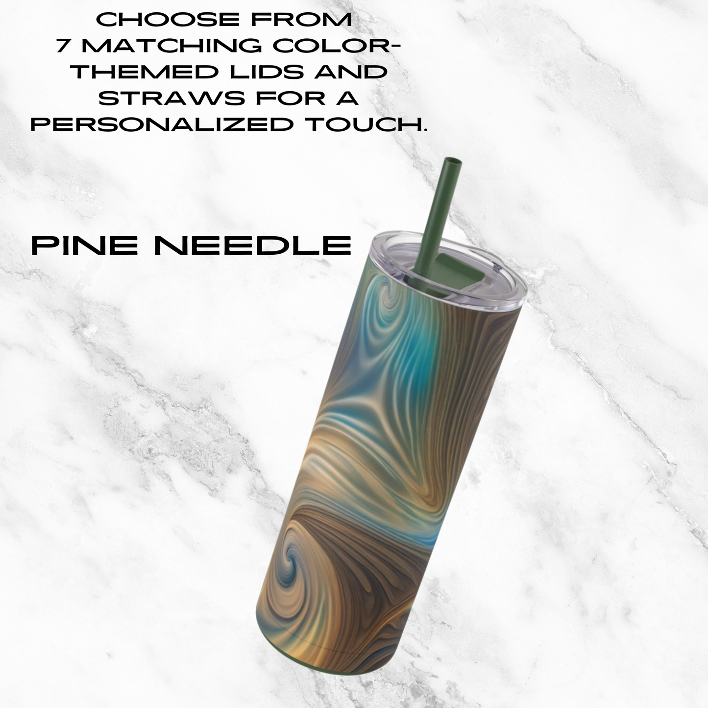 Serene Whirl 20oz Skinny Tumbler - With Straw
