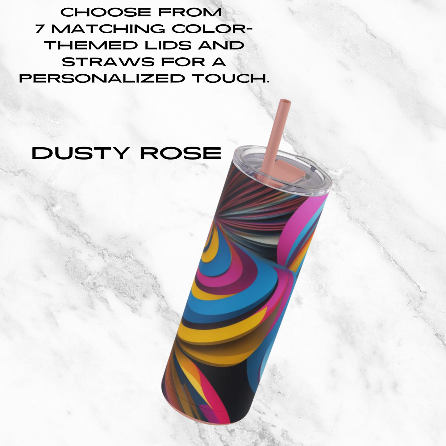 Vibrant Twirl 20oz Skinny Tumbler - With Straw