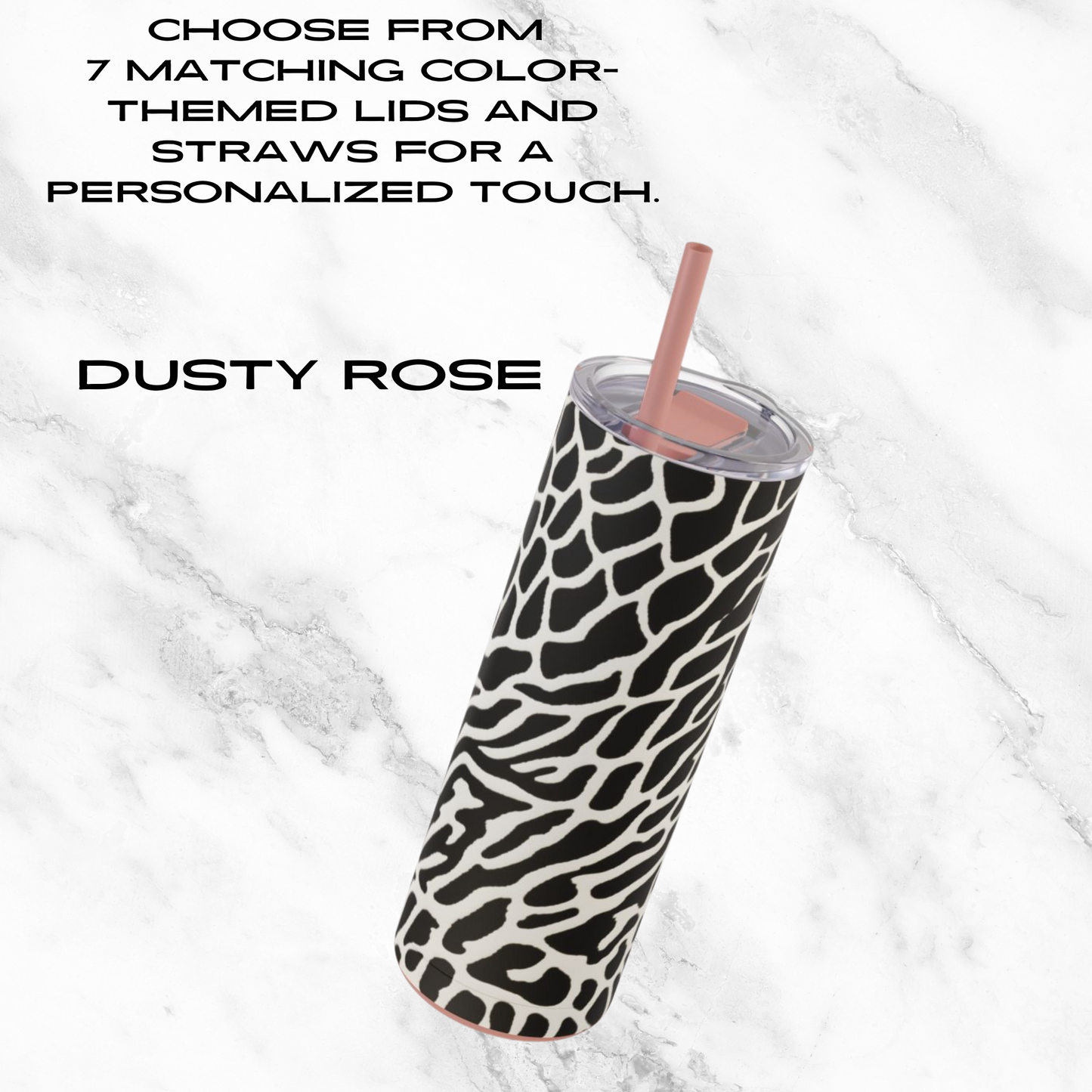 Monochrome Maze 20oz Skinny Tumbler - With Straw