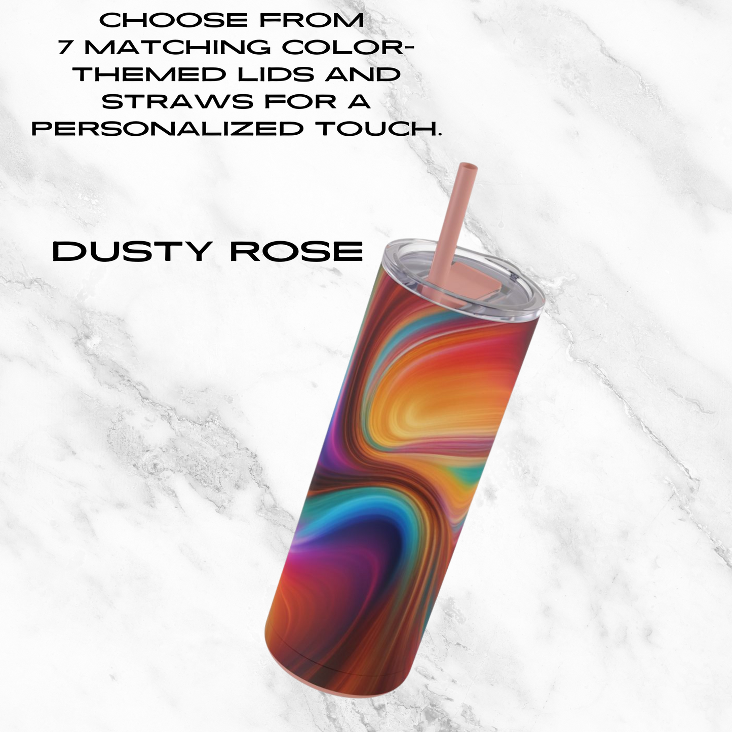 Color Surge 20oz Skinny Tumbler - With Straw