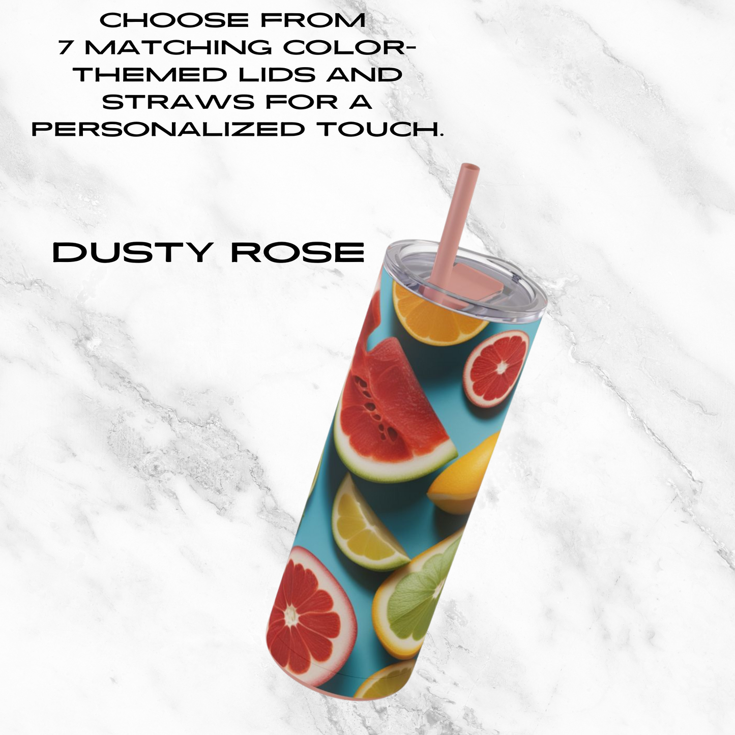 Citrus Splash 20oz Skinny Tumbler - With Straw