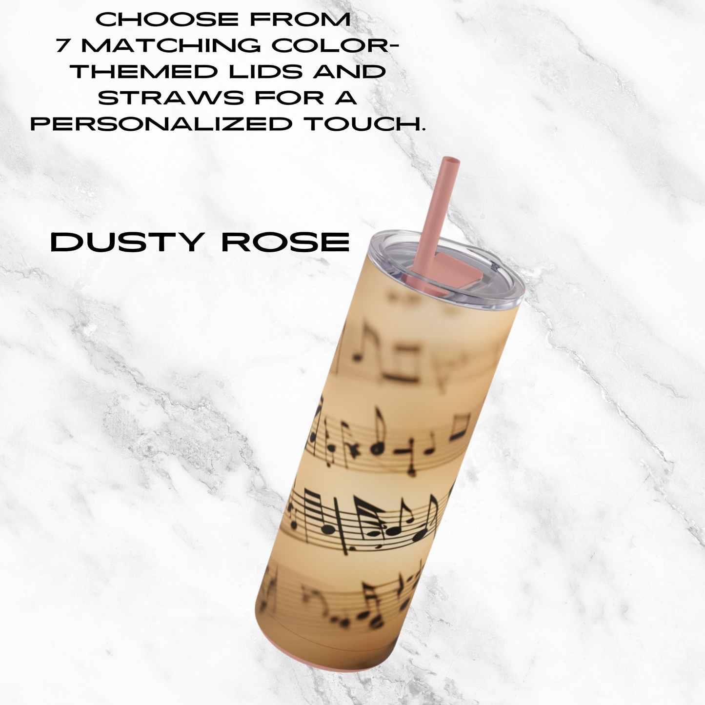 Symphony of Notes 20oz Skinny Tumbler - With Straw