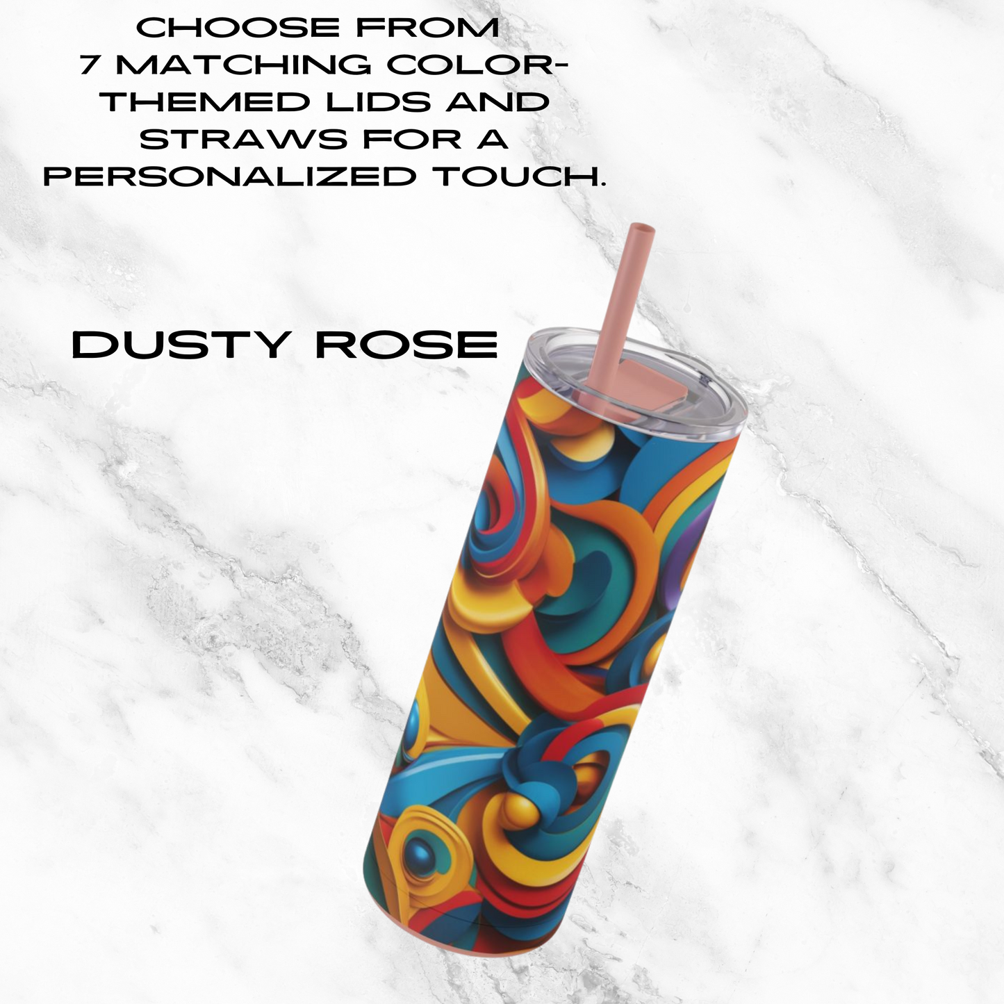 Swirl Fiesta 20oz Skinny Tumbler - With Straw