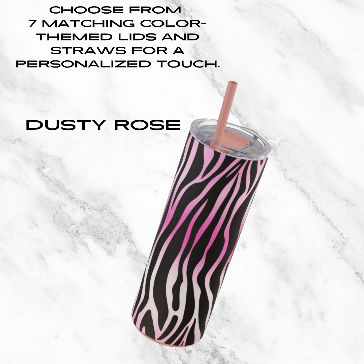 Electric Stripes 20oz Skinny Tumbler - With Straw