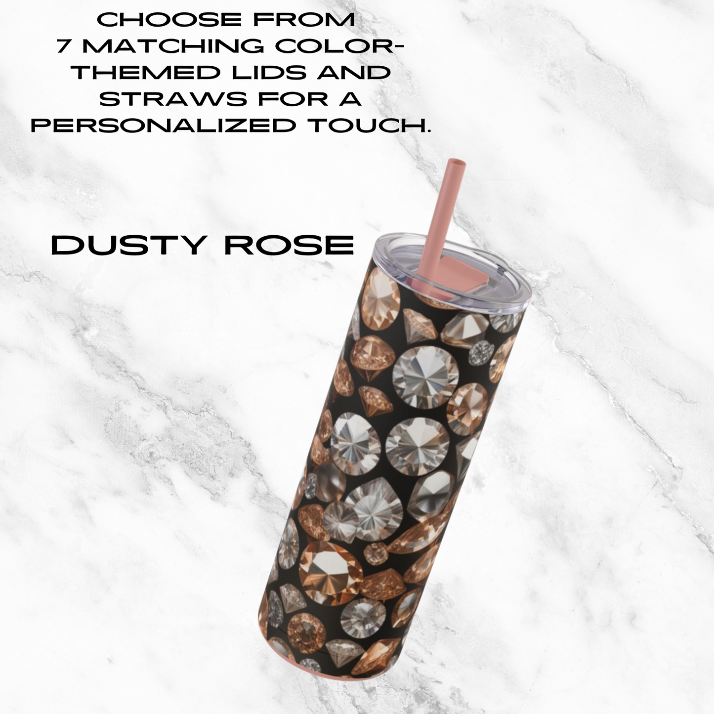 Crystal Harmony 20oz Skinny Tumbler - With Straw