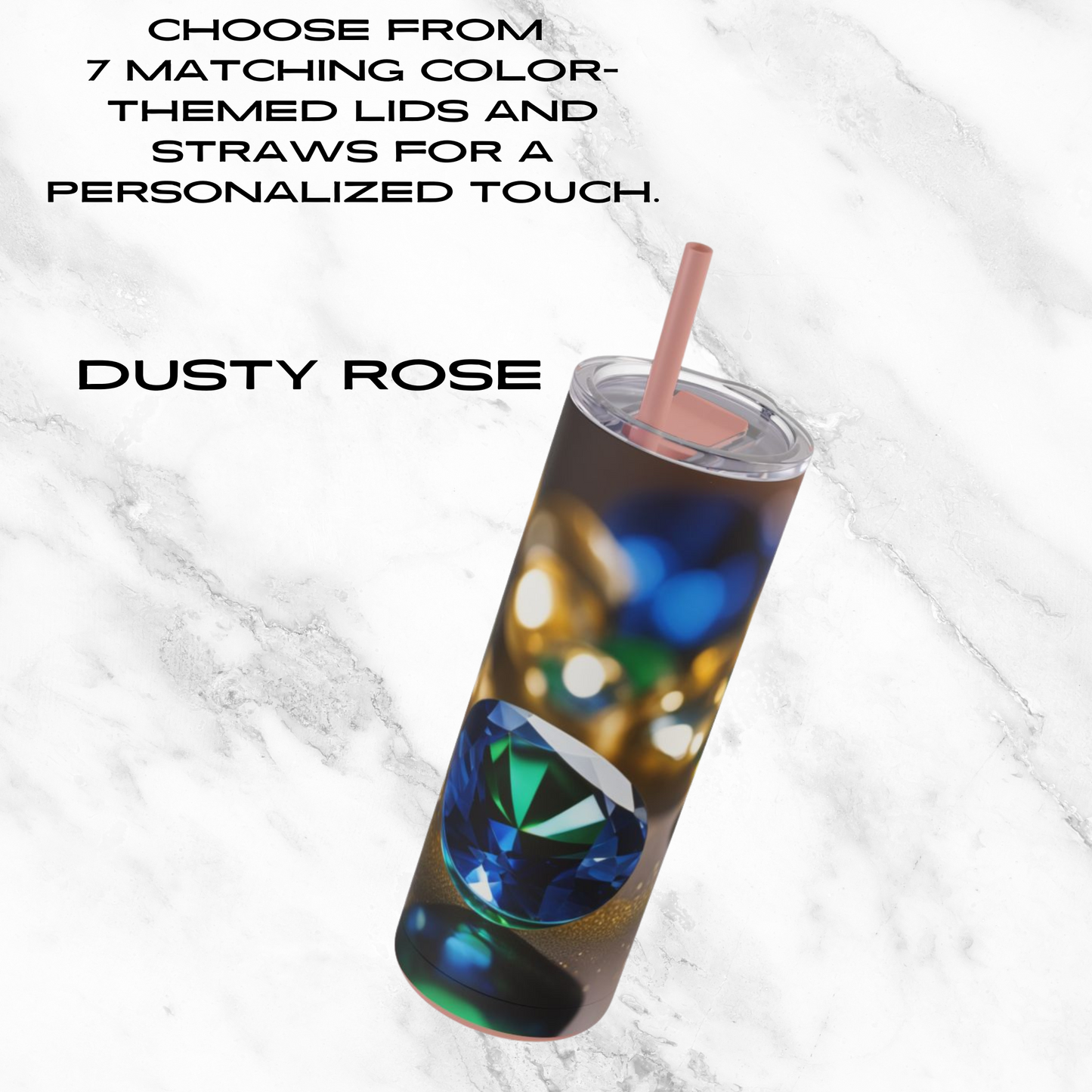 Sapphire Glow 20oz Skinny Tumbler - With Straw