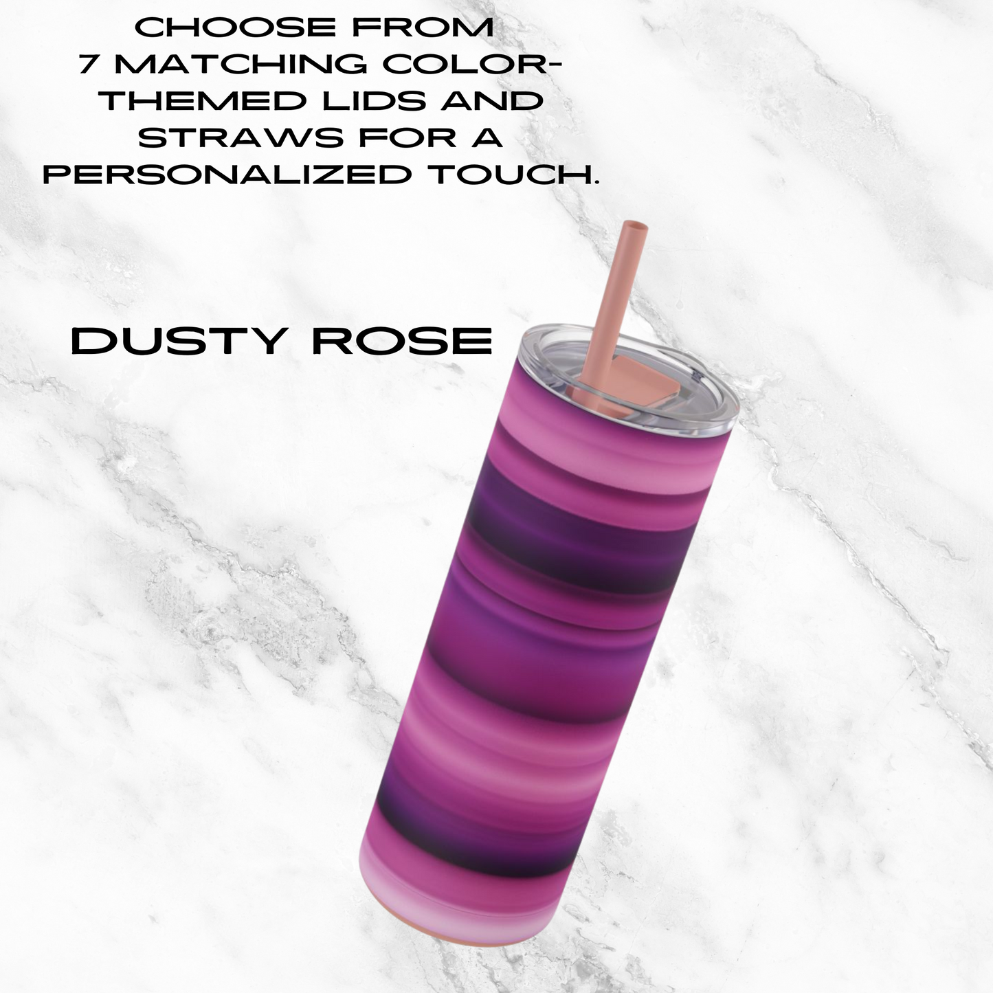 Violet Waves 20oz Skinny Tumbler - With Straw