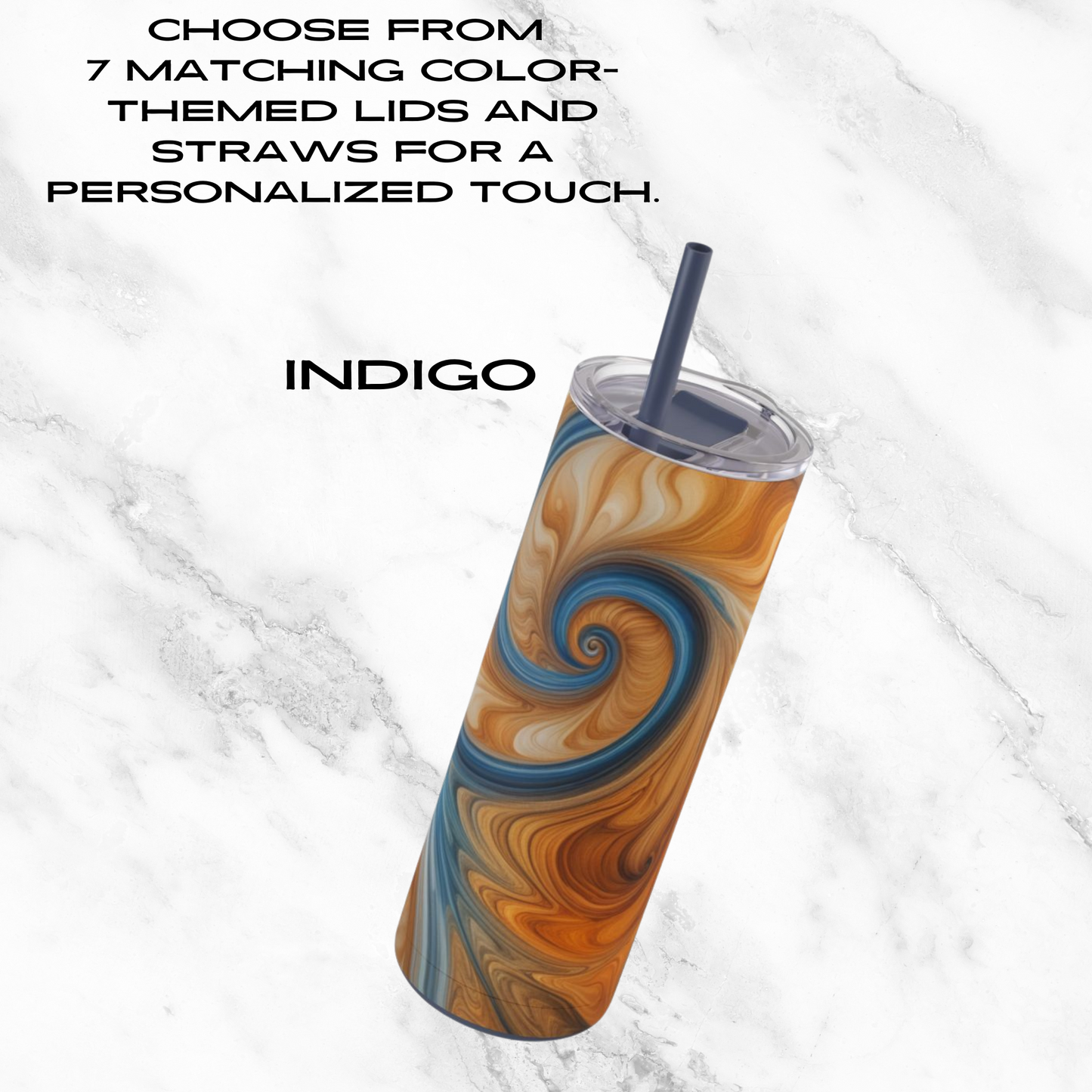 Amber Wave 20oz Skinny Tumbler - With Straw