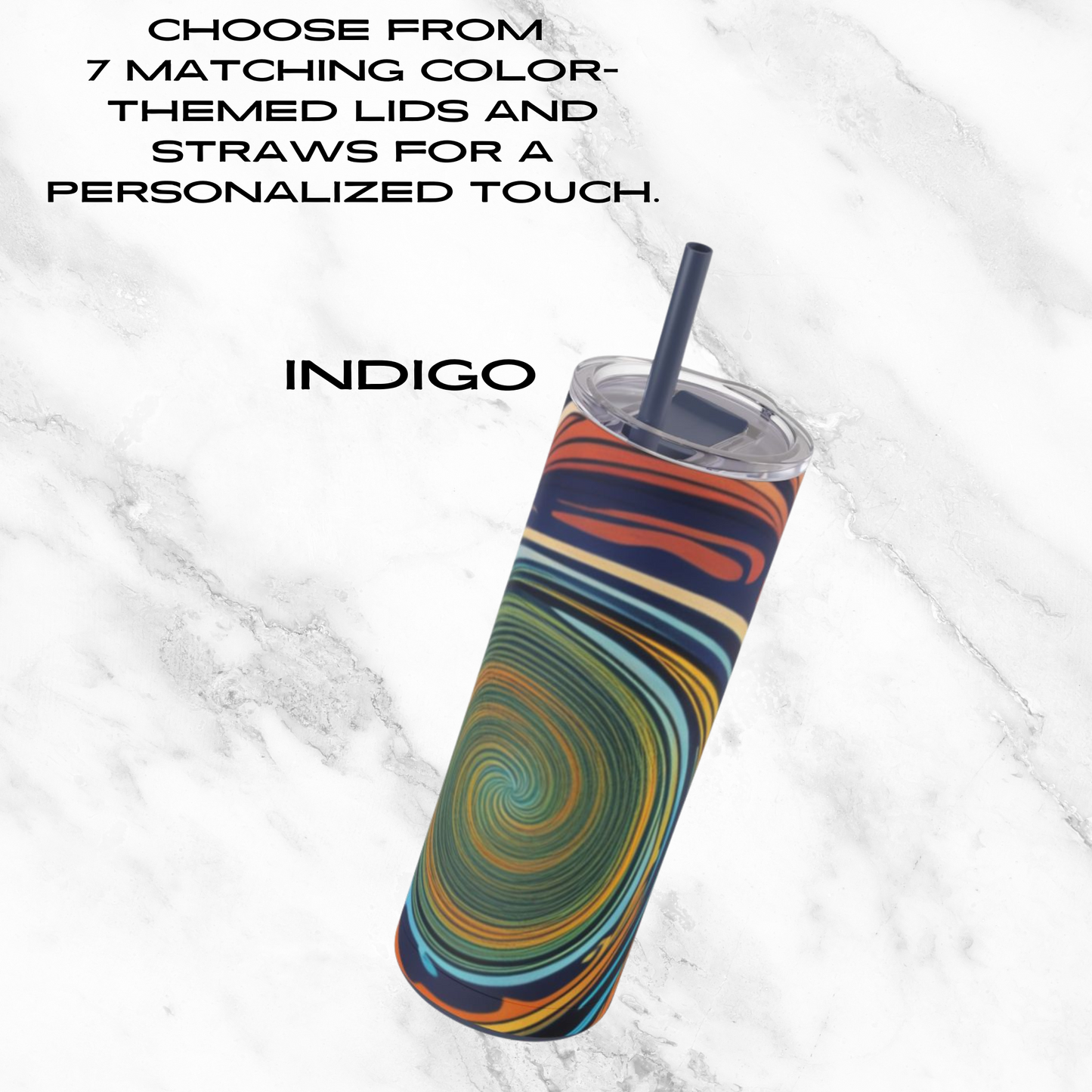 Vortex Vision 20oz Skinny Tumbler - With Straw