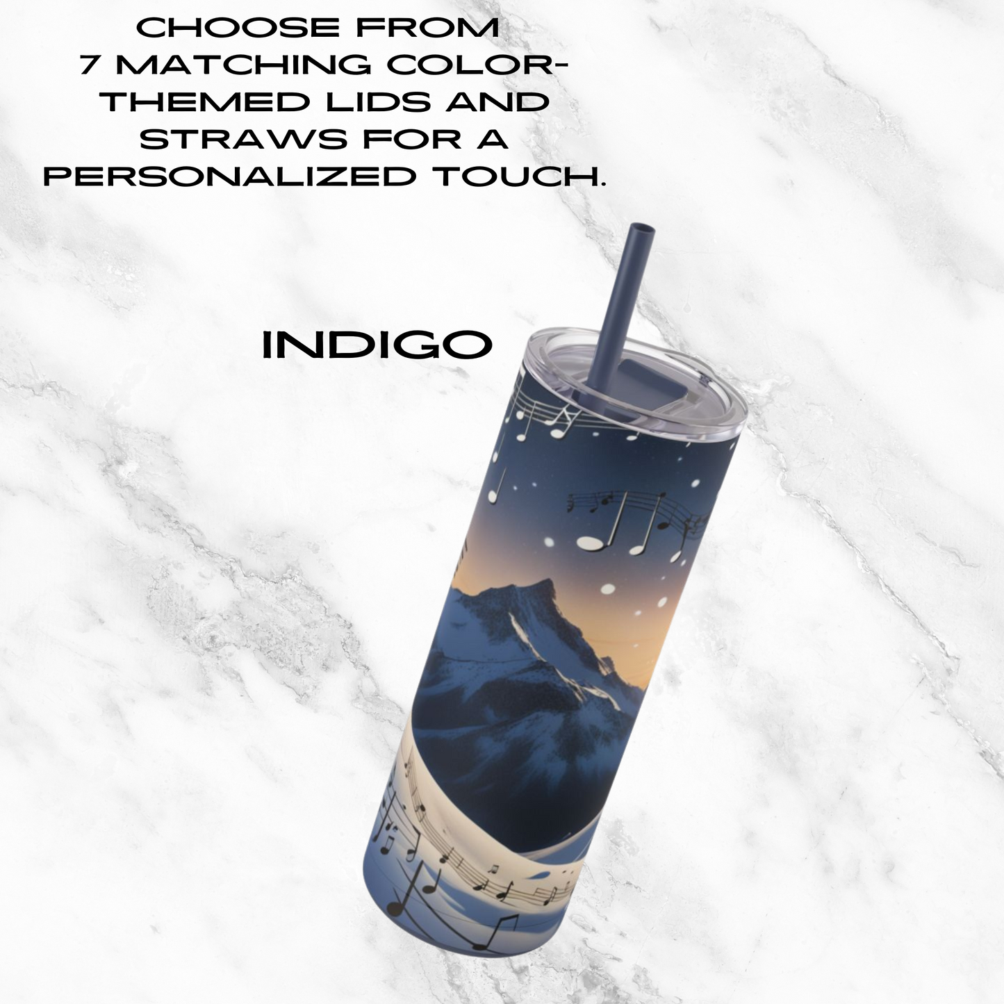 Winter Serenade 20oz Skinny Tumbler - With Straw