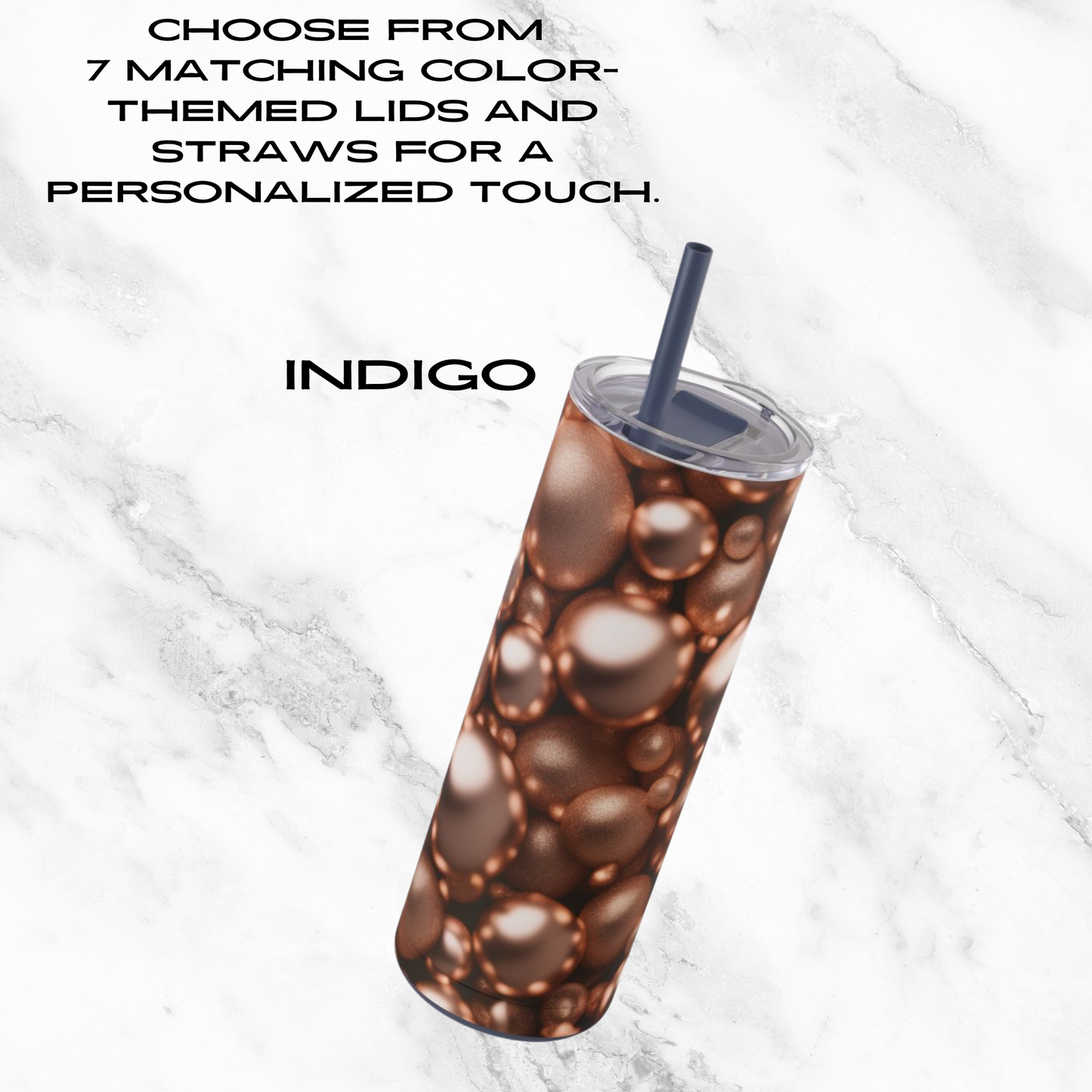 Rosy Gleam 20oz Skinny Tumbler - With Straw
