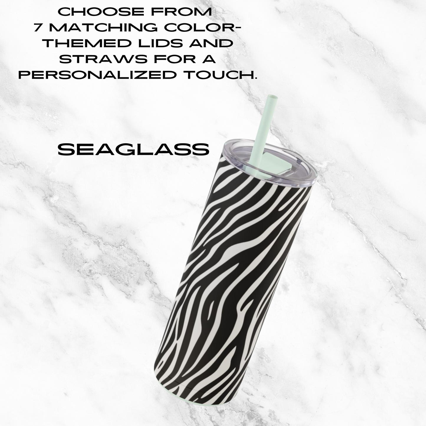 Zebra Zen 20oz Skinny Tumbler - With Straw