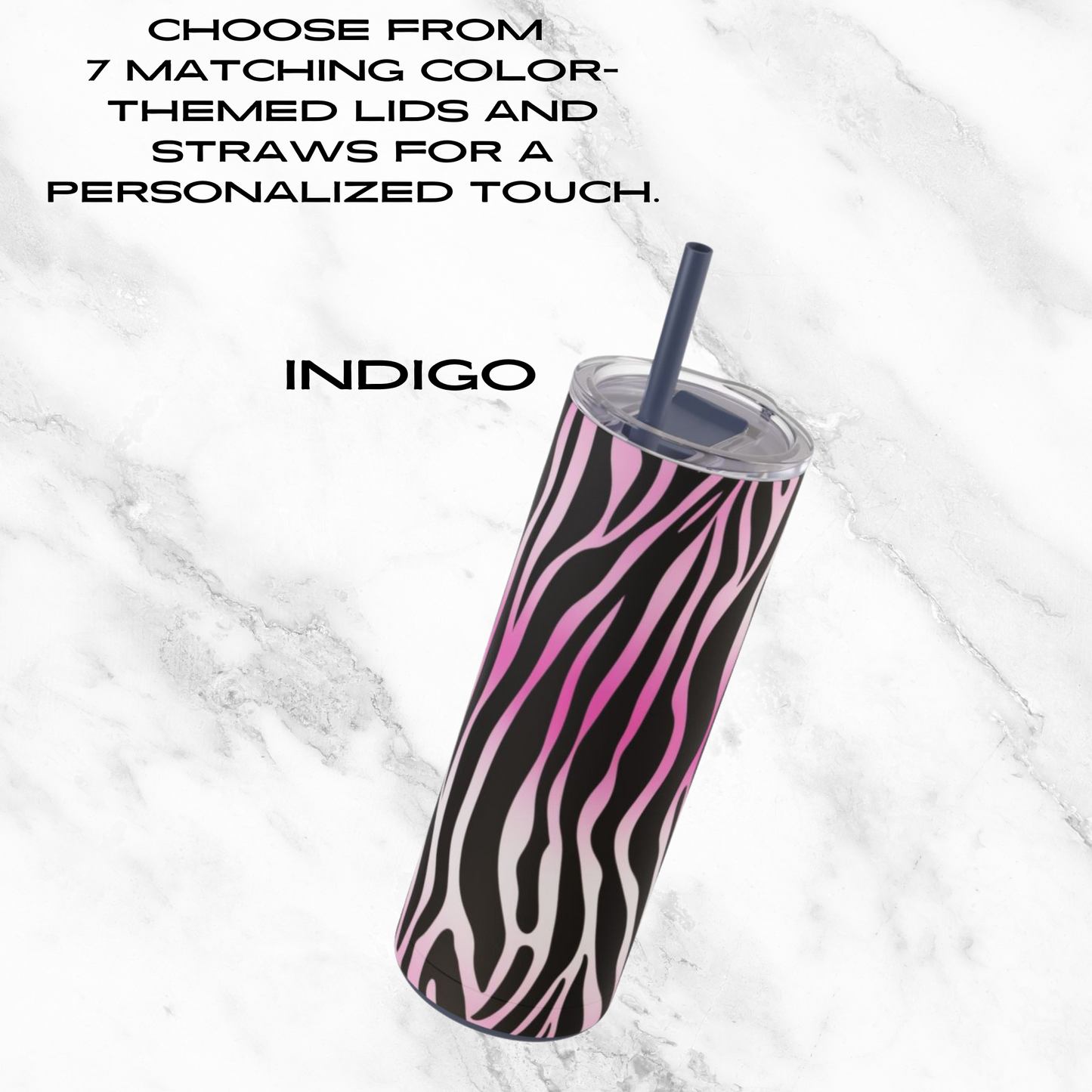 Electric Stripes 20oz Skinny Tumbler - With Straw