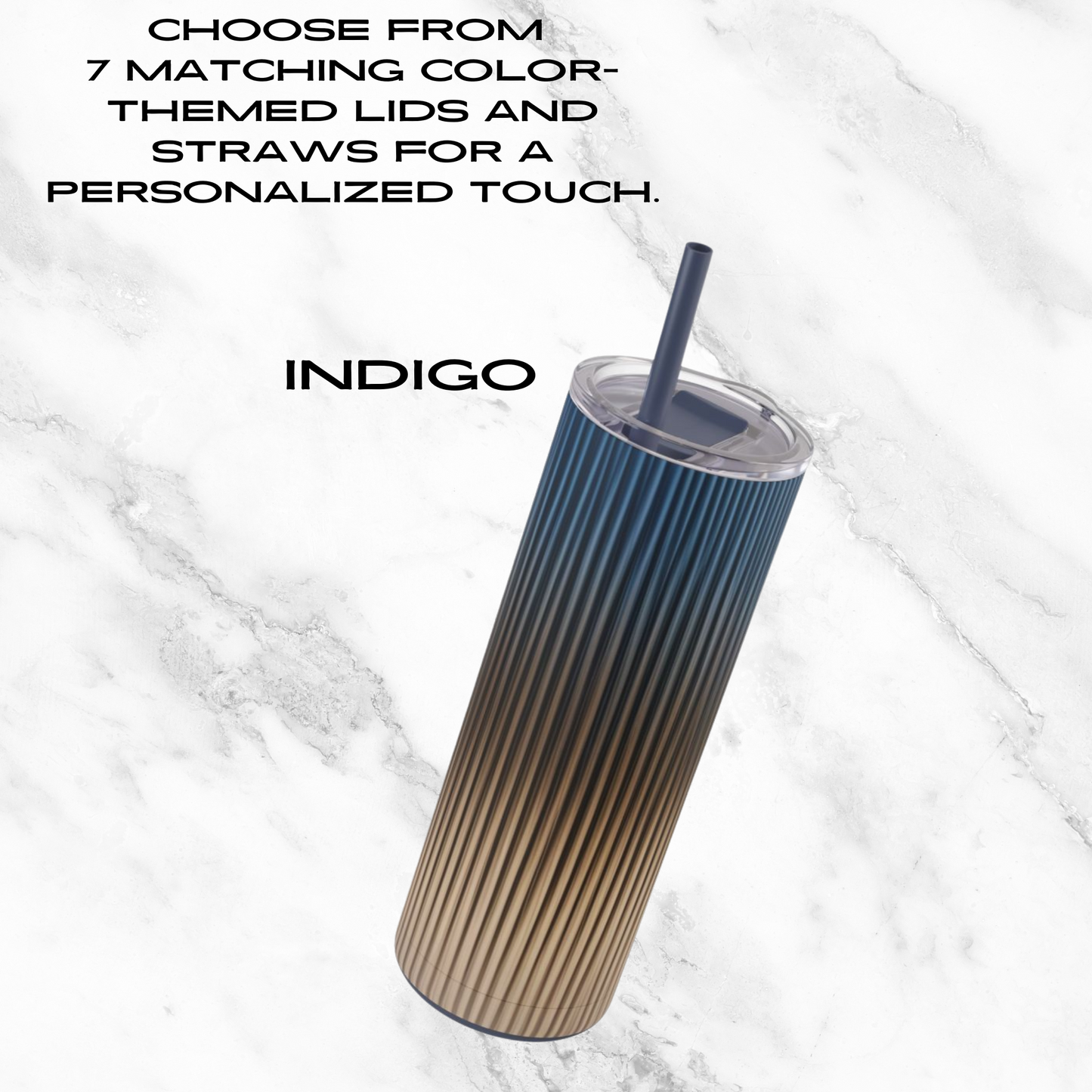 Ocean Bronze 20oz Skinny Tumbler - With Straw