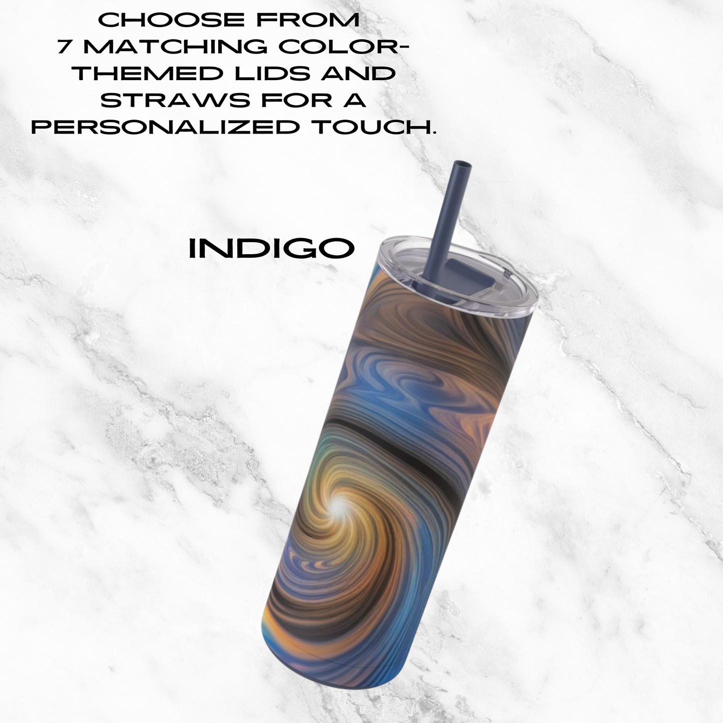 Galactic Glow 20oz Skinny Tumbler - With Straw