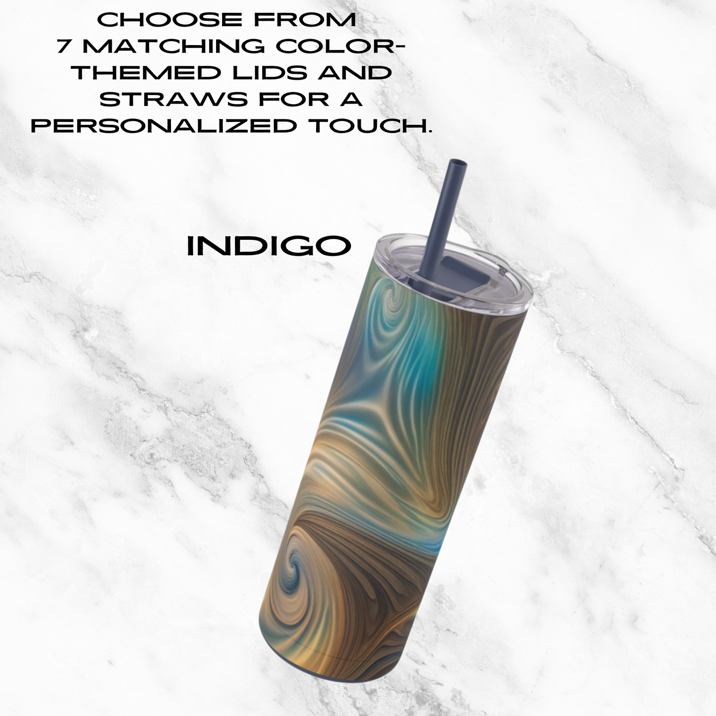 Serene Whirl 20oz Skinny Tumbler - With Straw