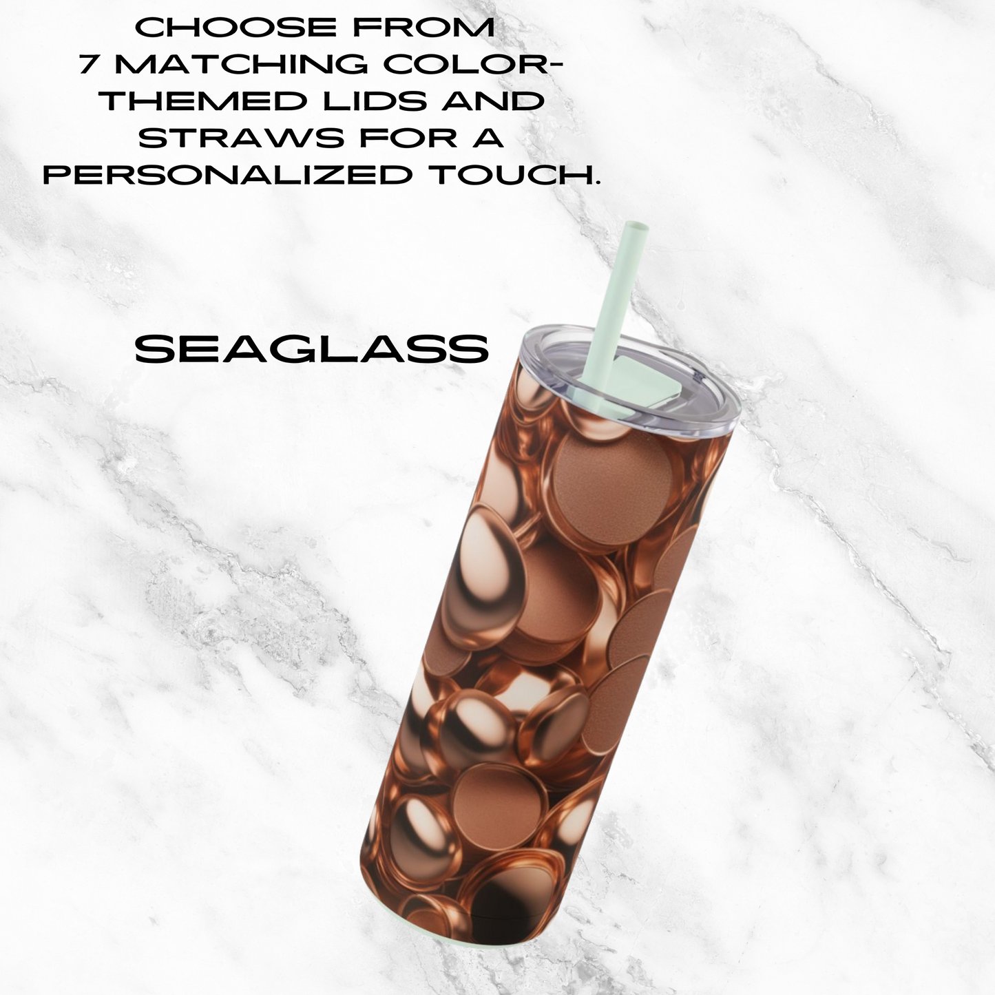 Coppery Curves 20oz Skinny Tumbler - With Straw