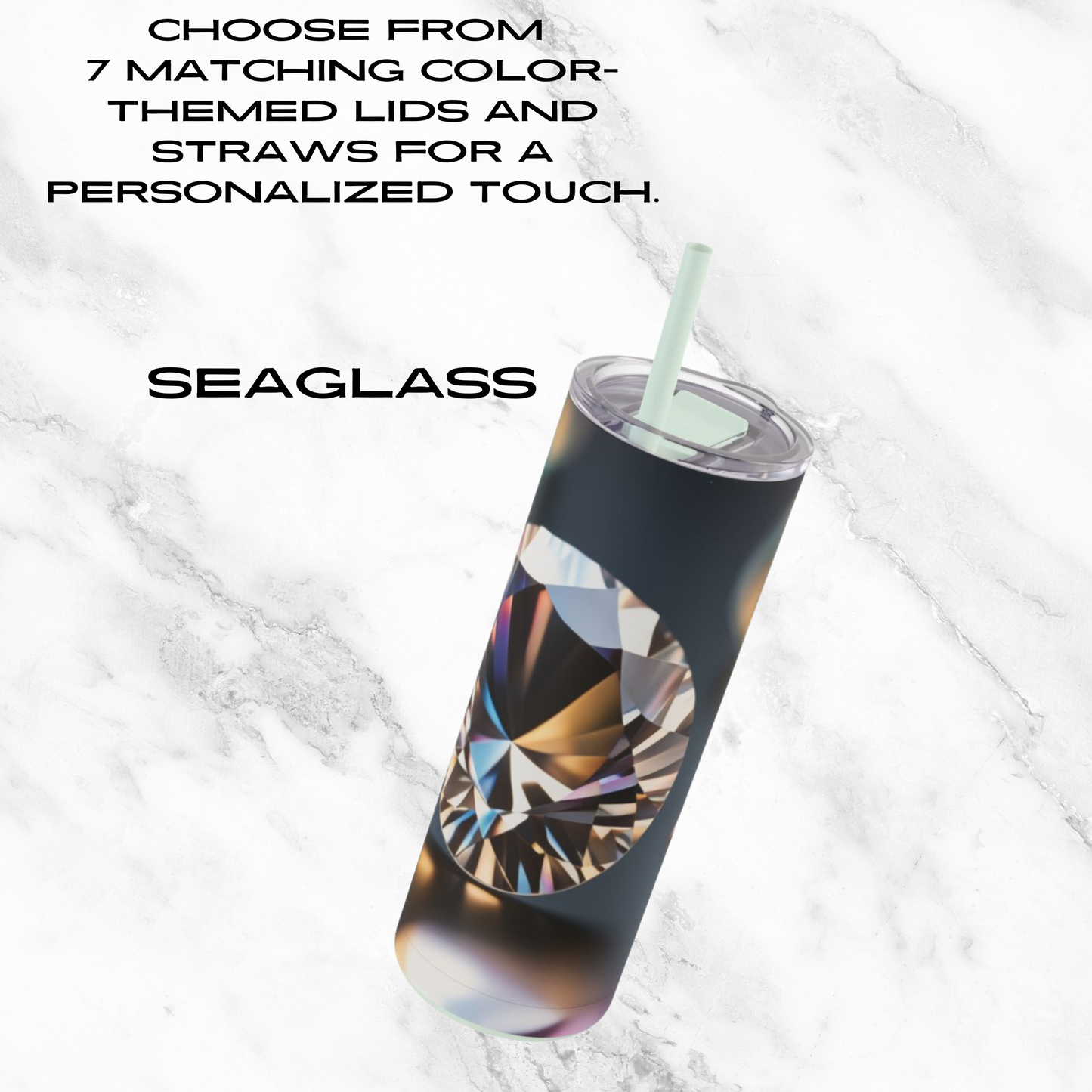 Gem Symphony 20oz Skinny Tumbler - With Straw