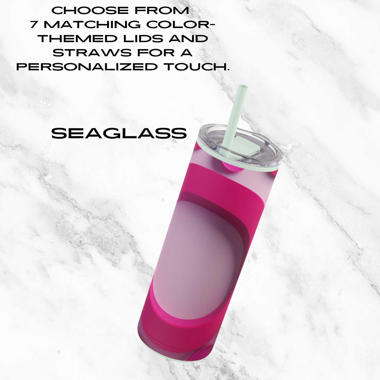 Fuchsia Fusion 20oz Skinny Tumbler - With Straw
