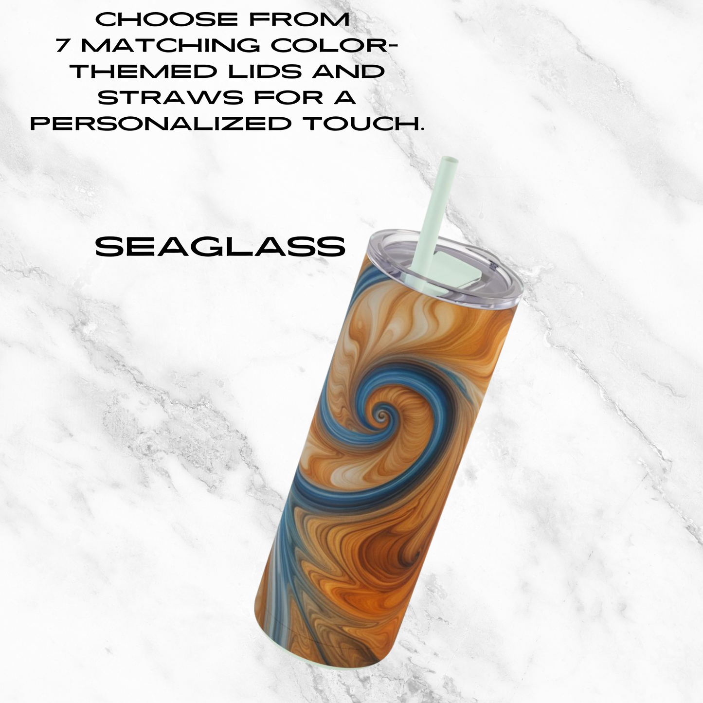 Amber Wave 20oz Skinny Tumbler - With Straw
