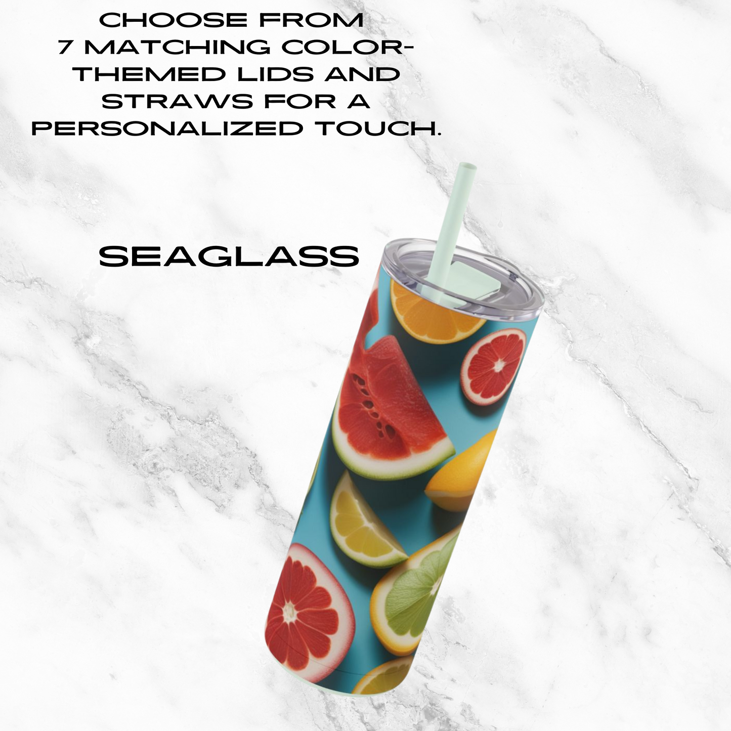 Citrus Splash 20oz Skinny Tumbler - With Straw