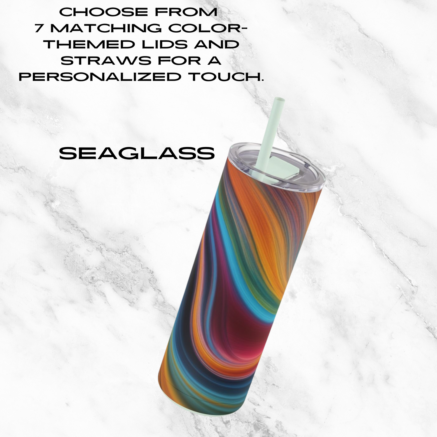 Cosmic Waves 20oz Skinny Tumbler - With Straw
