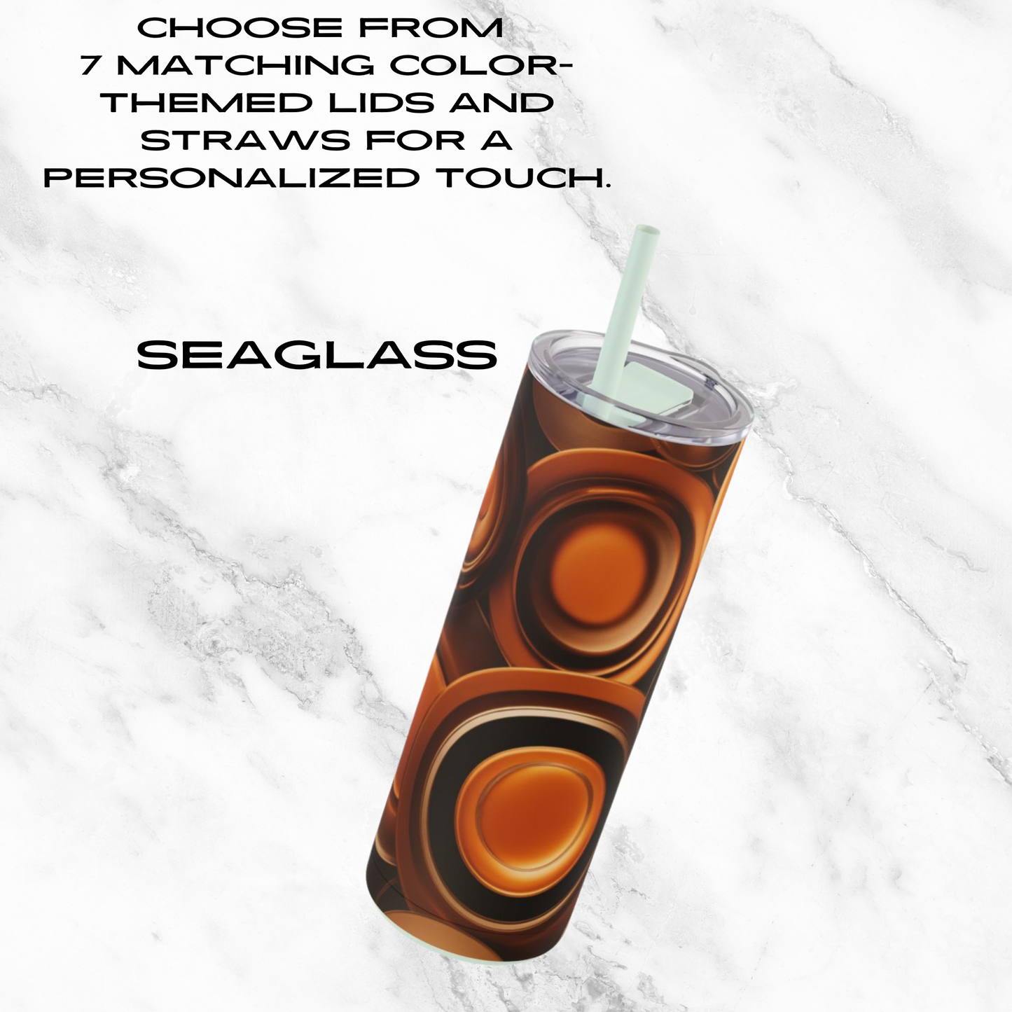 Amber Echo 20oz Skinny Tumbler - With Straw