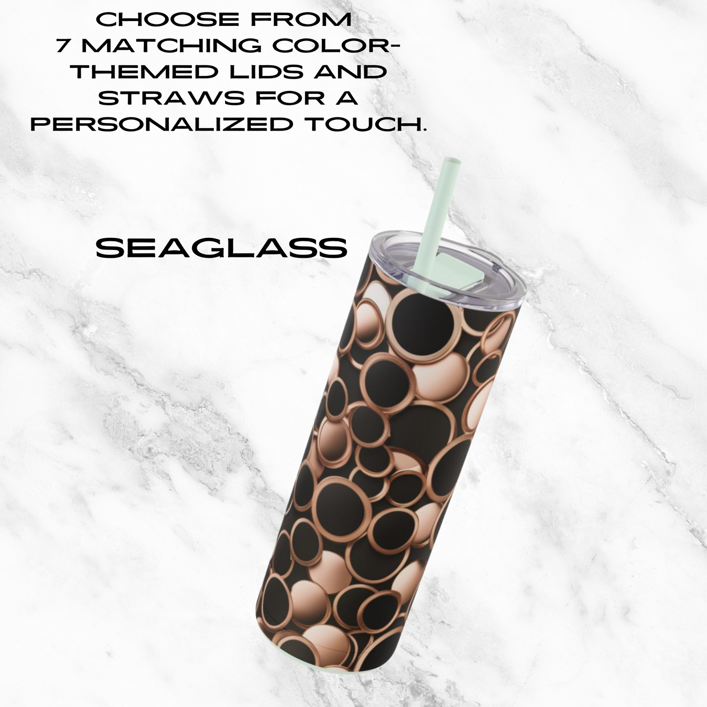 Copper Chic 20oz Skinny Tumbler - With Straw