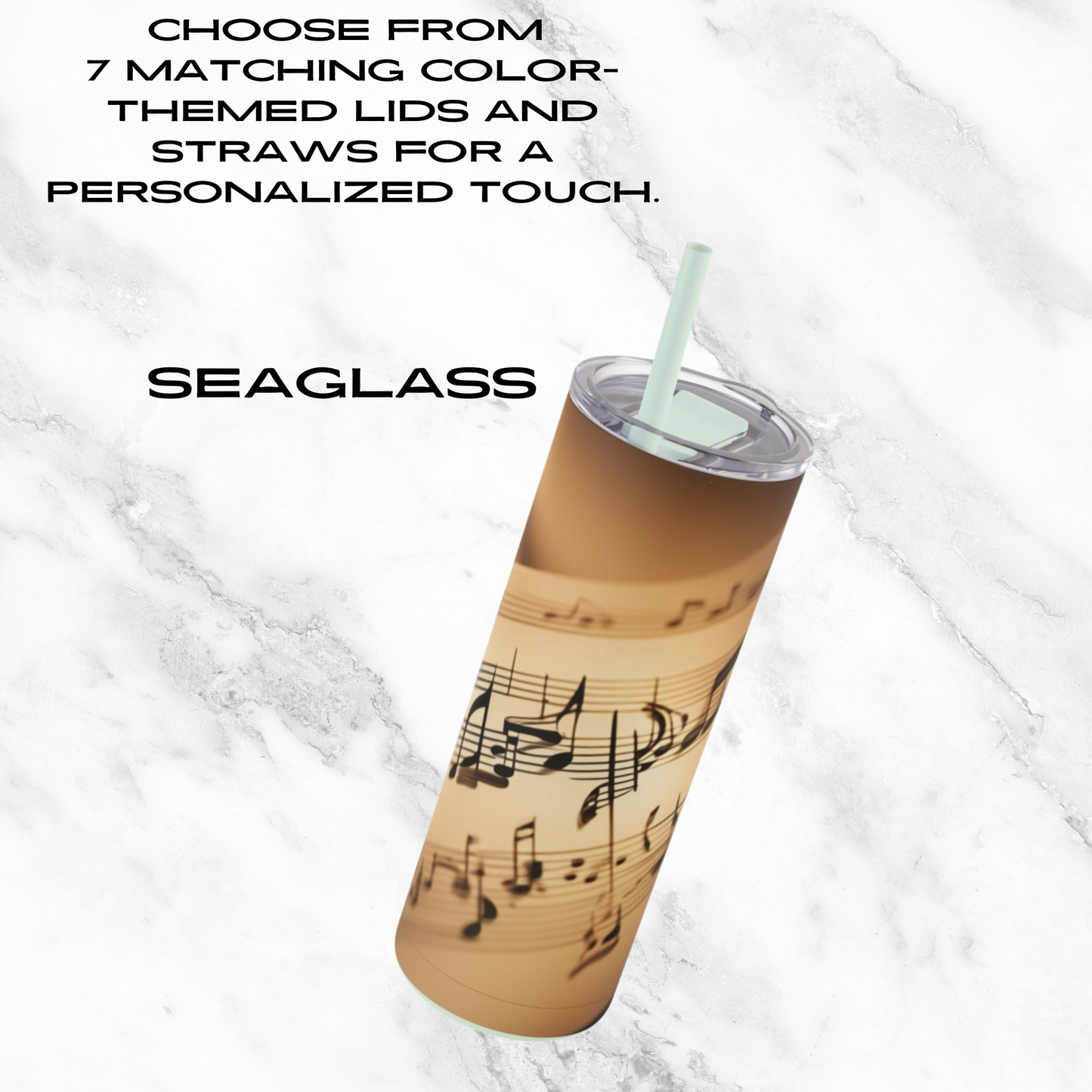 Harmonic Script 20oz Skinny Tumbler - With Straw