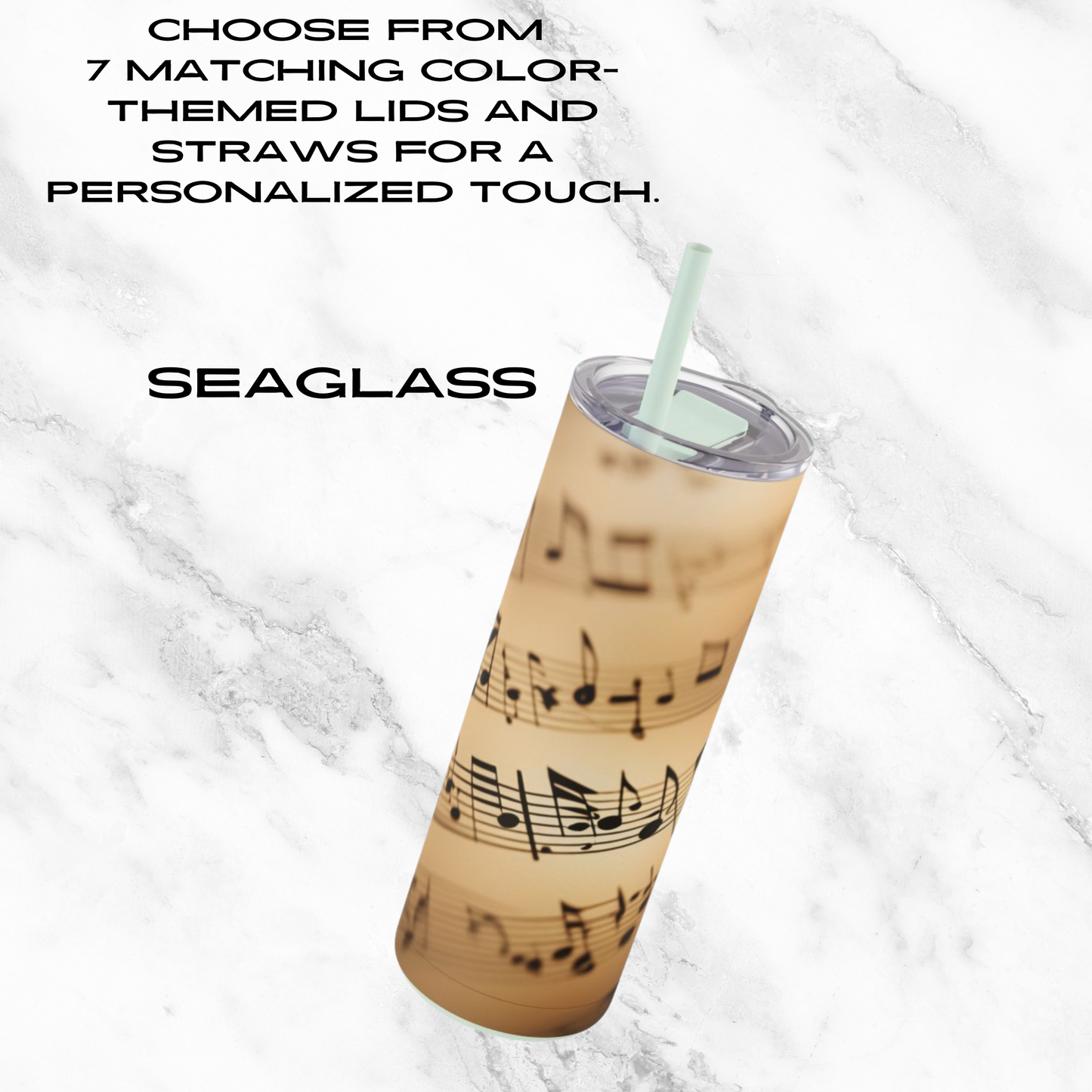 Symphony of Notes 20oz Skinny Tumbler - With Straw