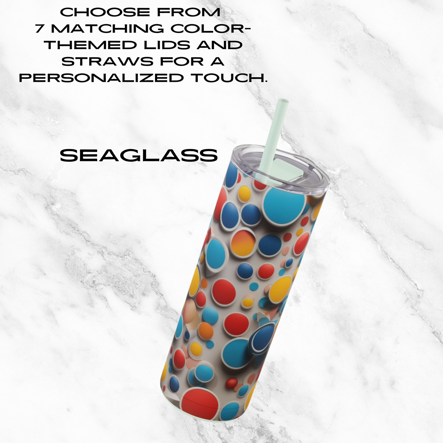 Bubble Burst 20oz Skinny Tumbler - With Straw