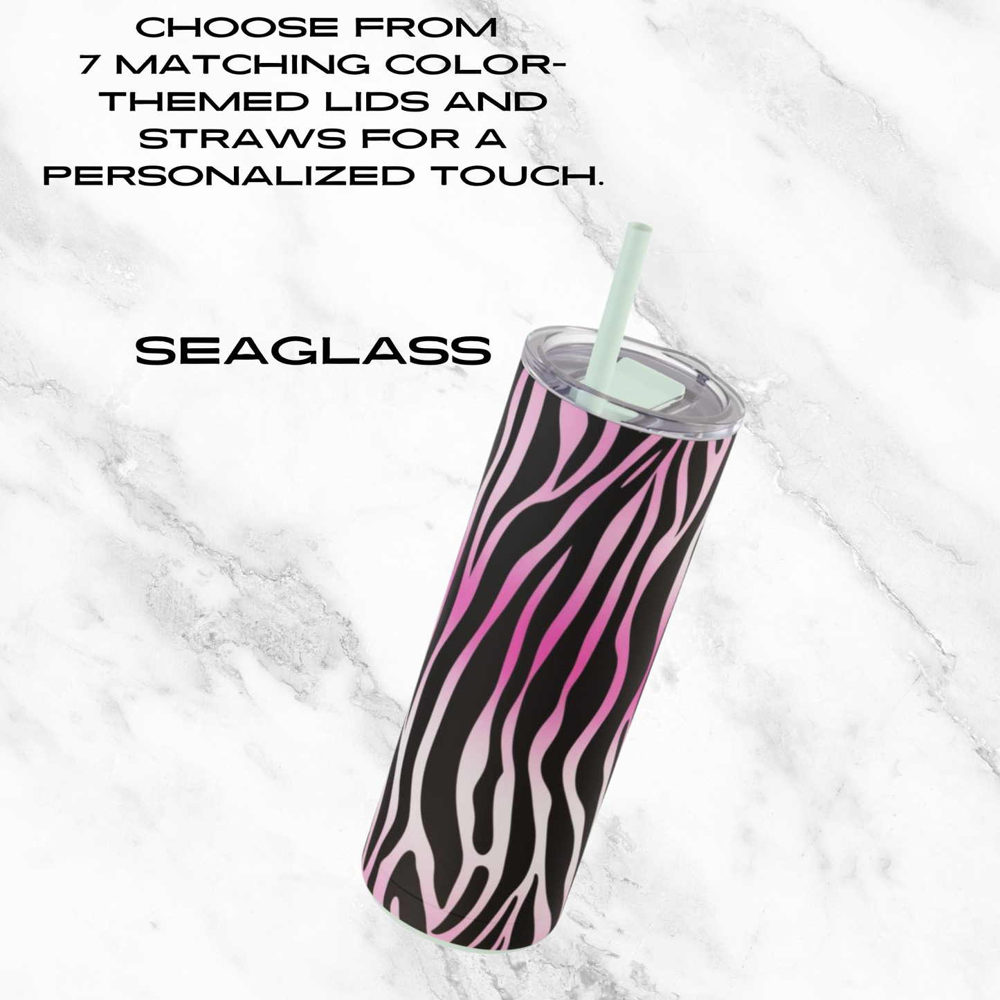 Electric Stripes 20oz Skinny Tumbler - With Straw
