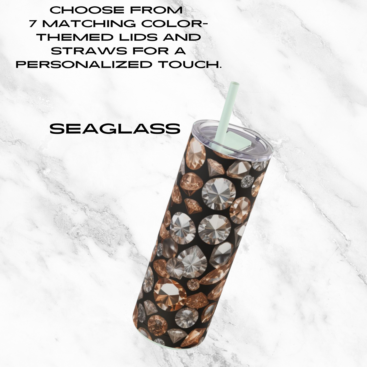 Crystal Harmony 20oz Skinny Tumbler - With Straw