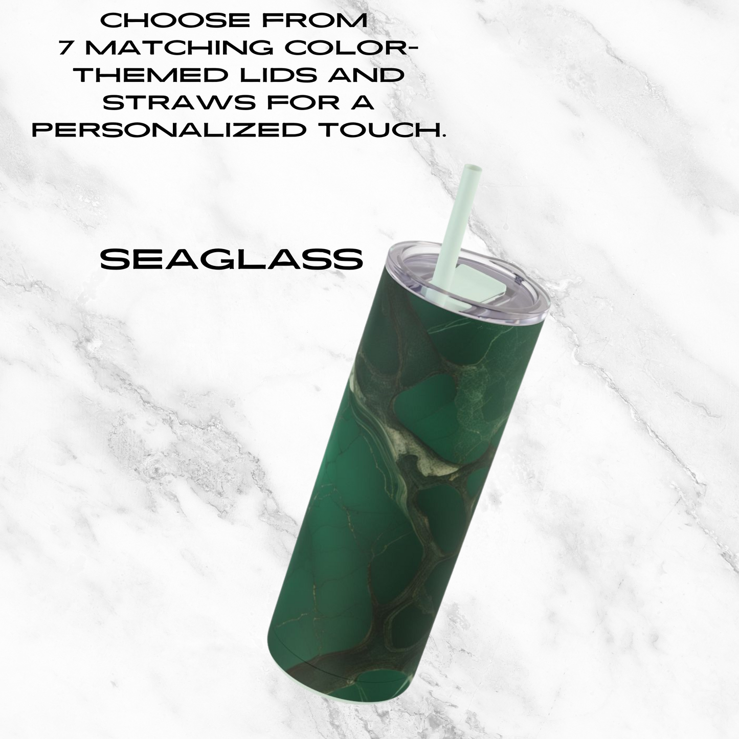 Emerald Web 20oz Skinny Tumbler - With Straw