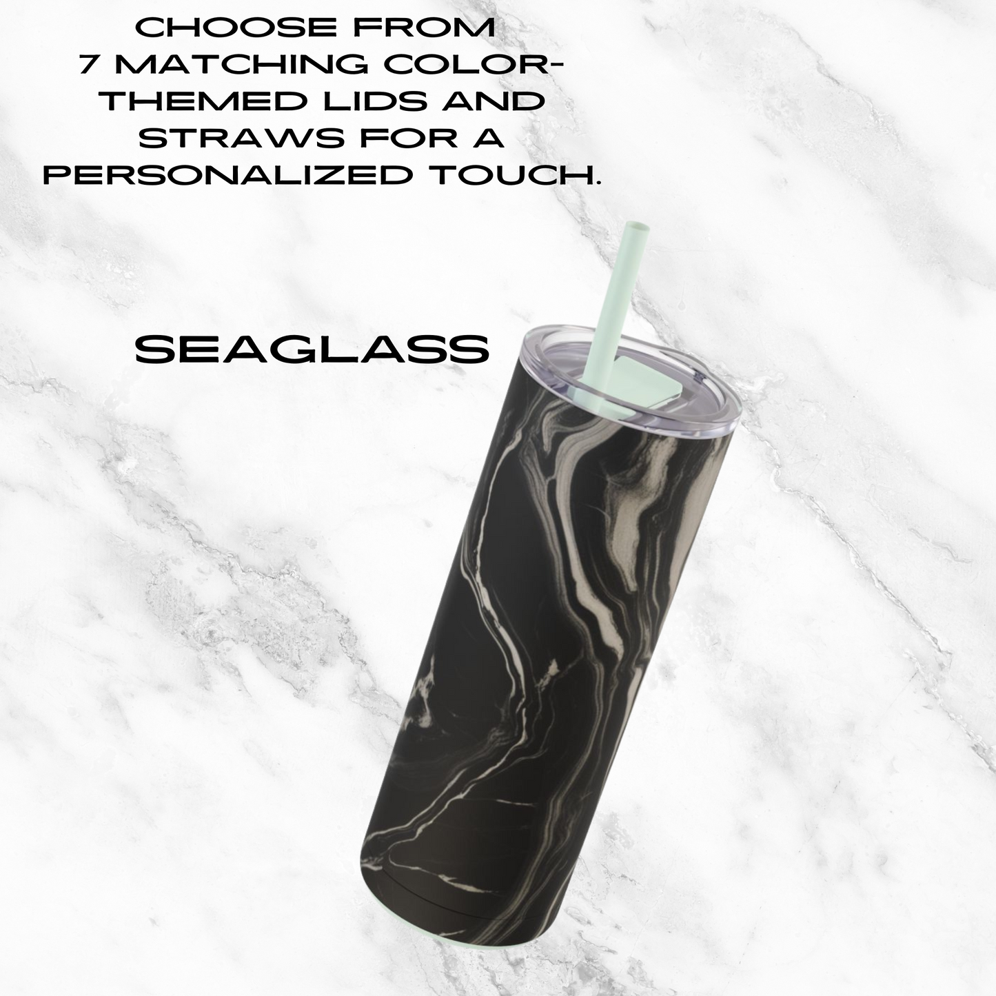Onyx Flow 20oz Skinny Tumbler - With Straw