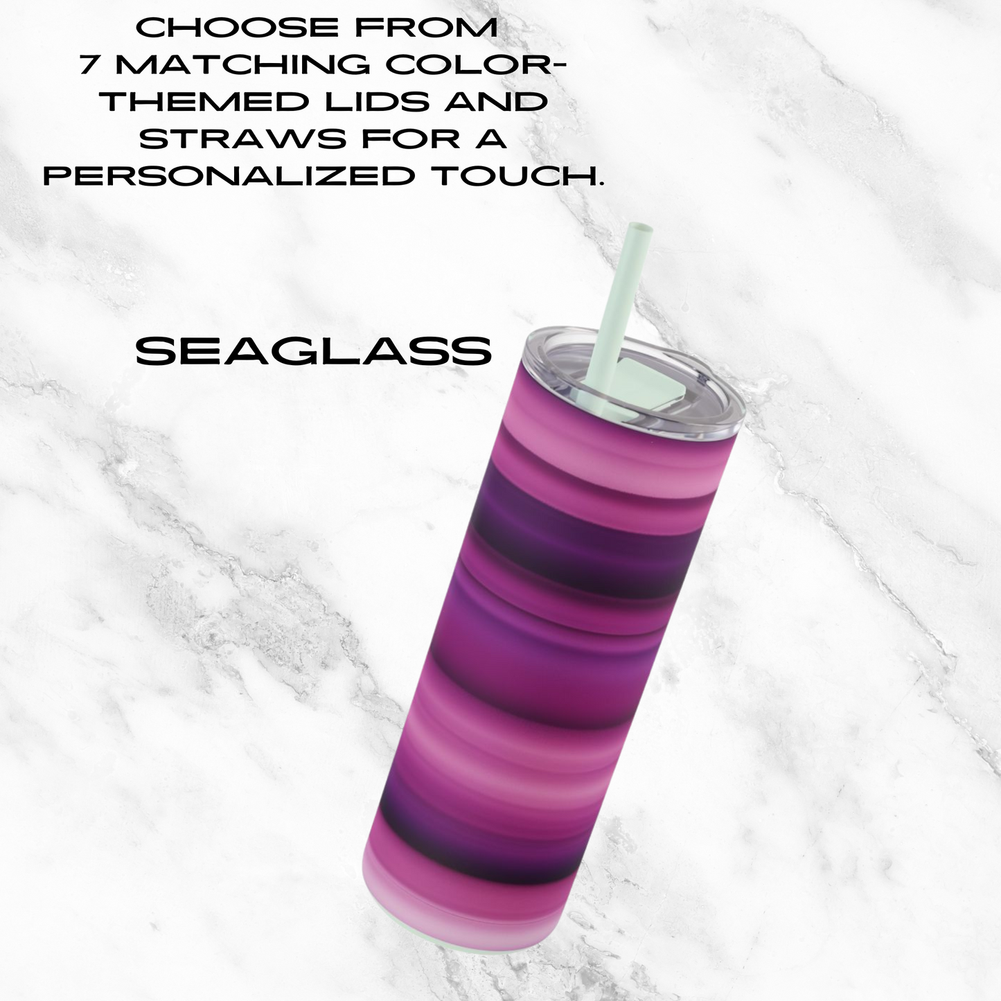 Violet Waves 20oz Skinny Tumbler - With Straw