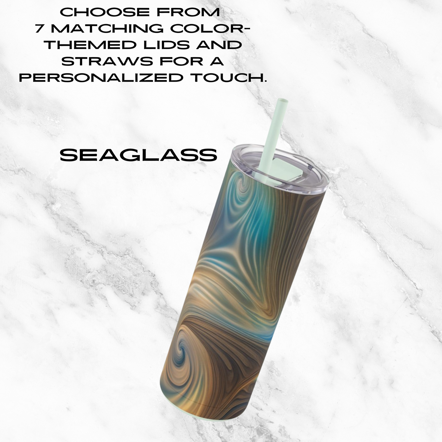 Serene Whirl 20oz Skinny Tumbler - With Straw